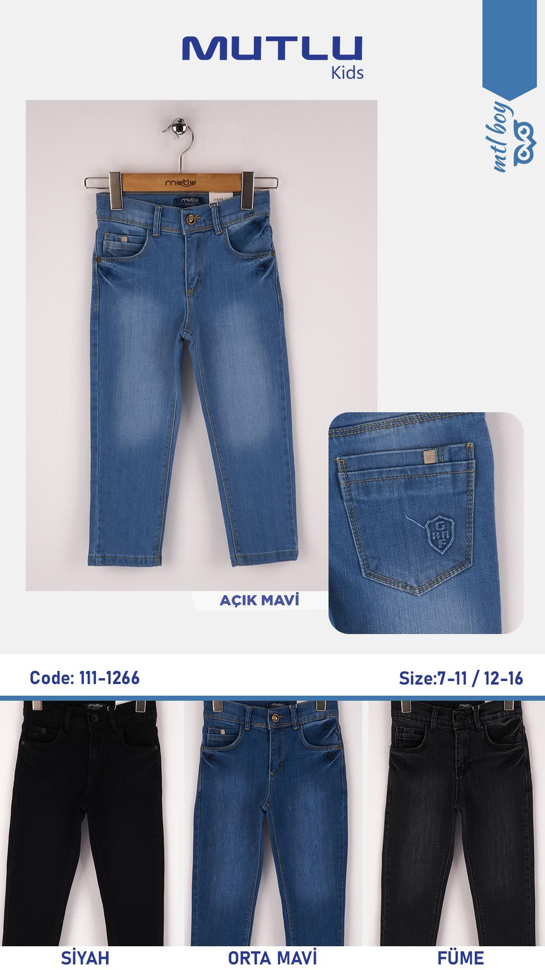 ARKA CEP GOFRELİ ERKEK KOT PANTOLON