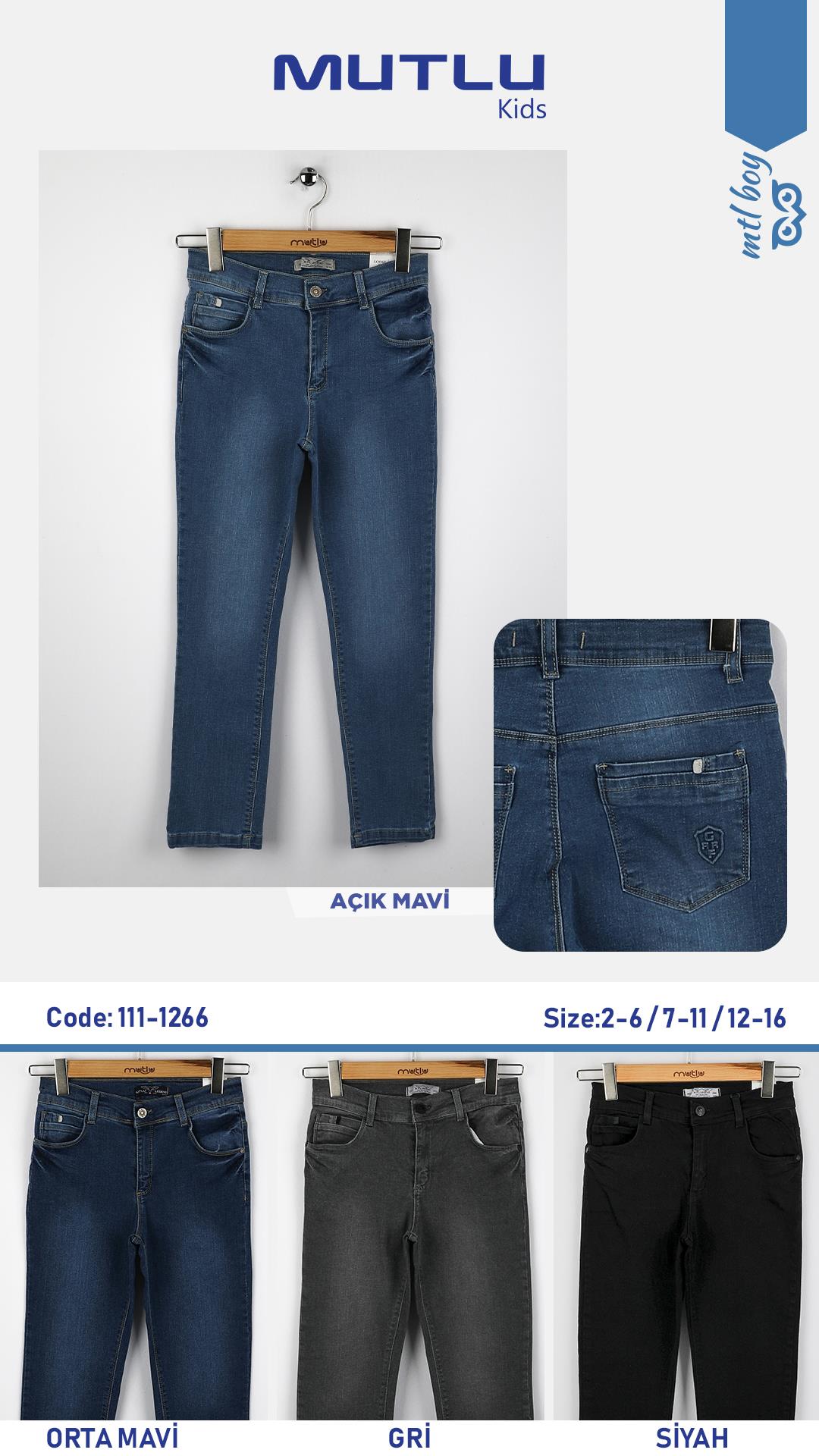 ARKA CEP GOFRELİ ERKEK KOT PANTOLON