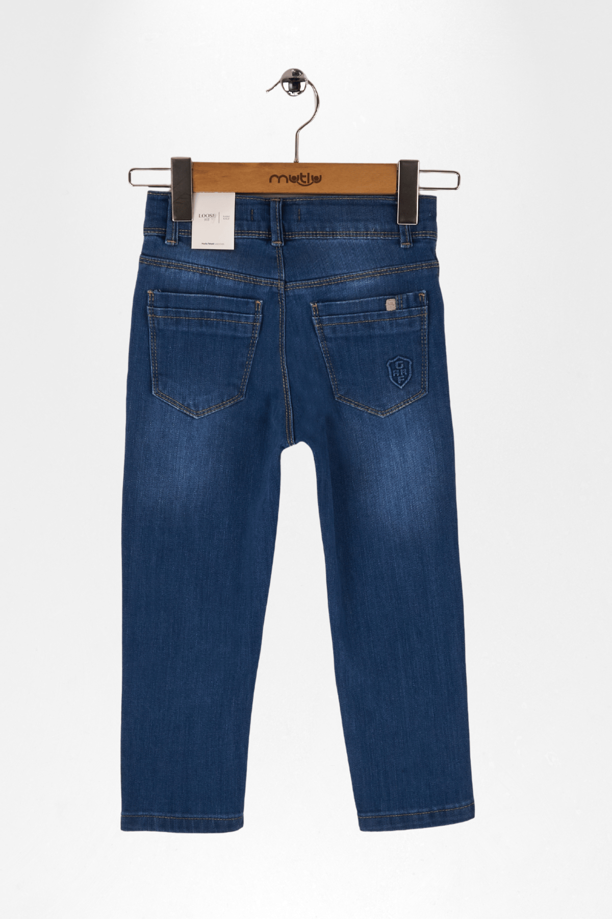 ARKA CEP GOFRELİ ERKEK KOT PANTOLON