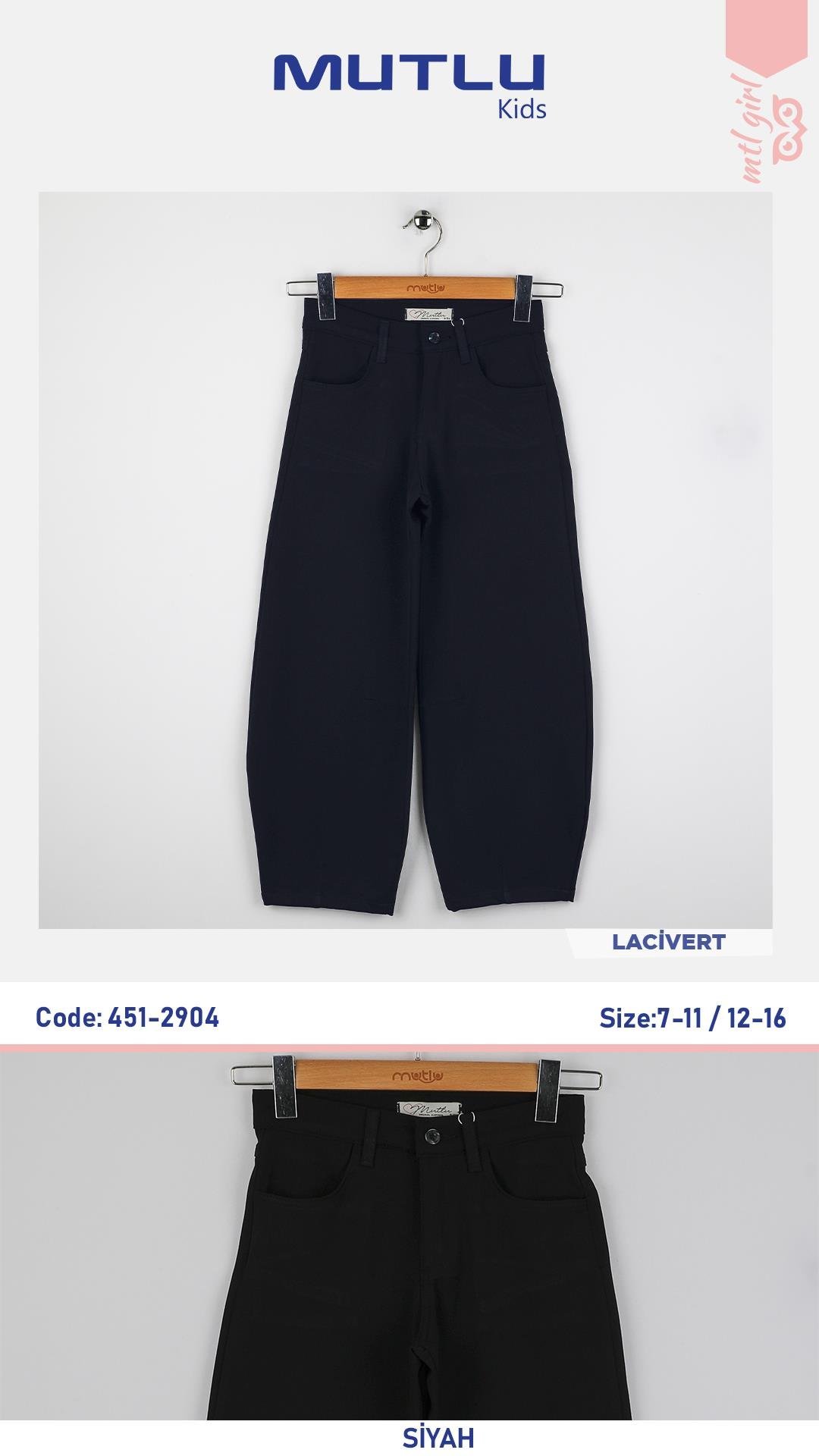 BAGGY KIZ OKUL PANTOLON