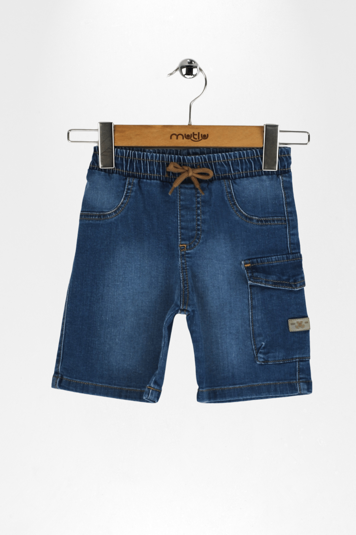 BEL LASTİKLİ ERKEK KOT BERMUDA