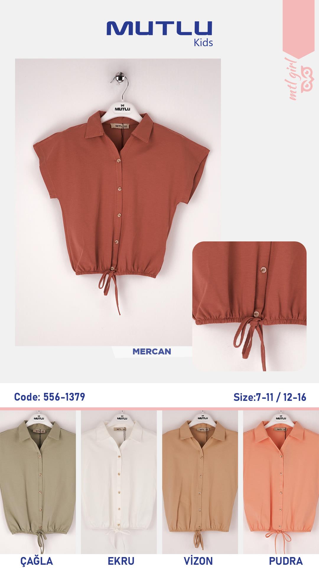 BELİ BÜZGÜLÜ KIZ TİŞÖRT