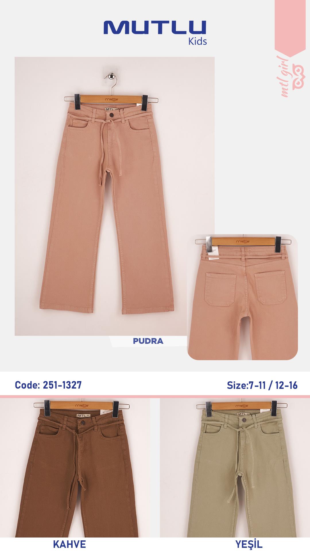 BİYE KEMERLİ GABARDİN PANTOLON