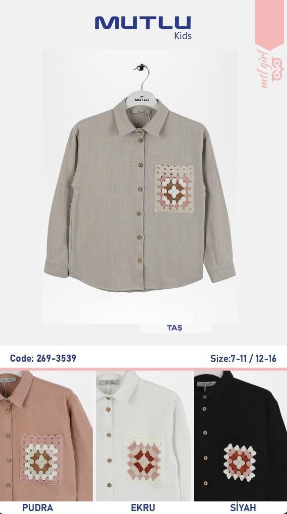 BRODE DETAY KIZ GÖMLEK