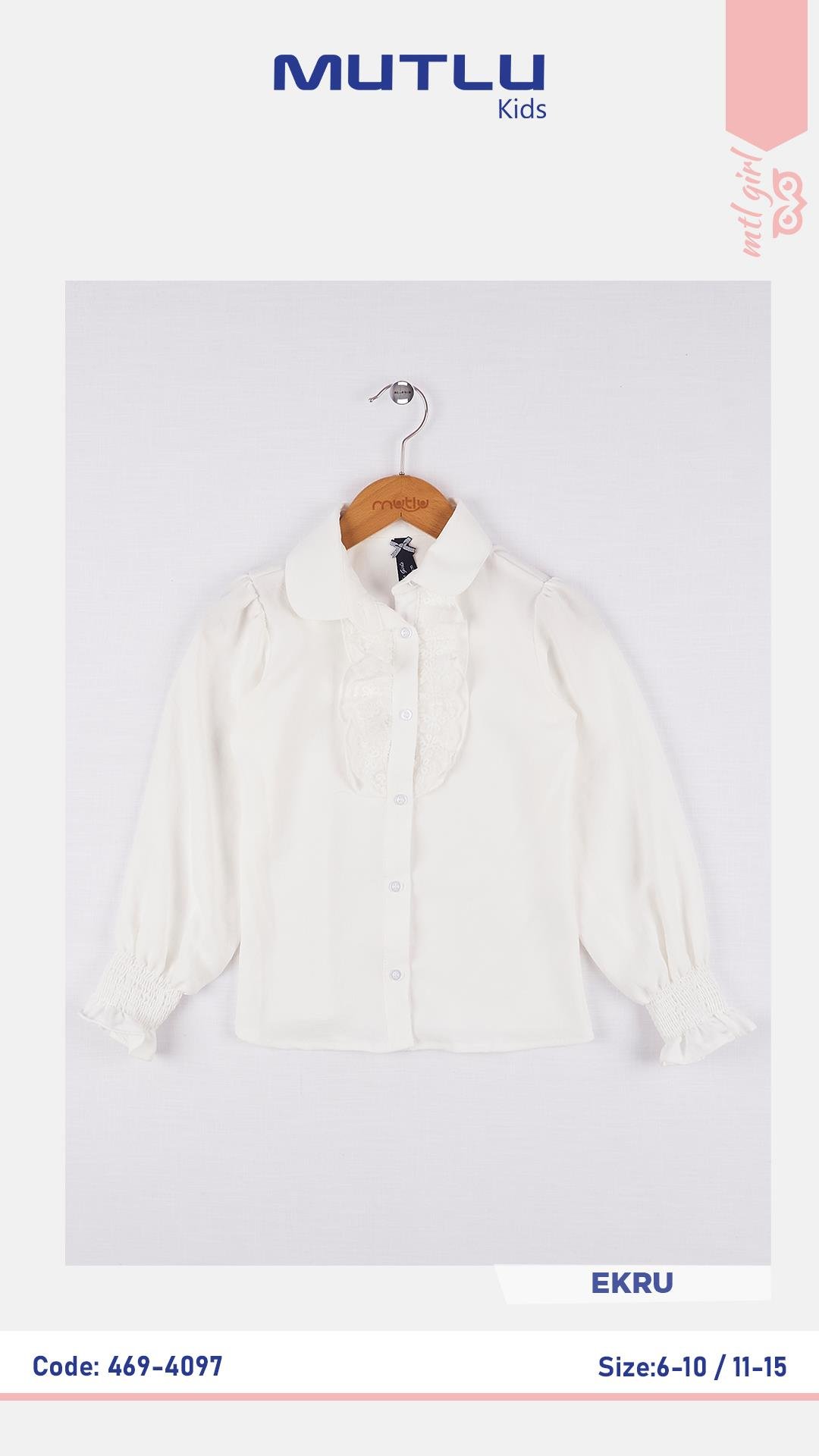 BÜZGÜLÜ KIZ OKUL GÖMLEK