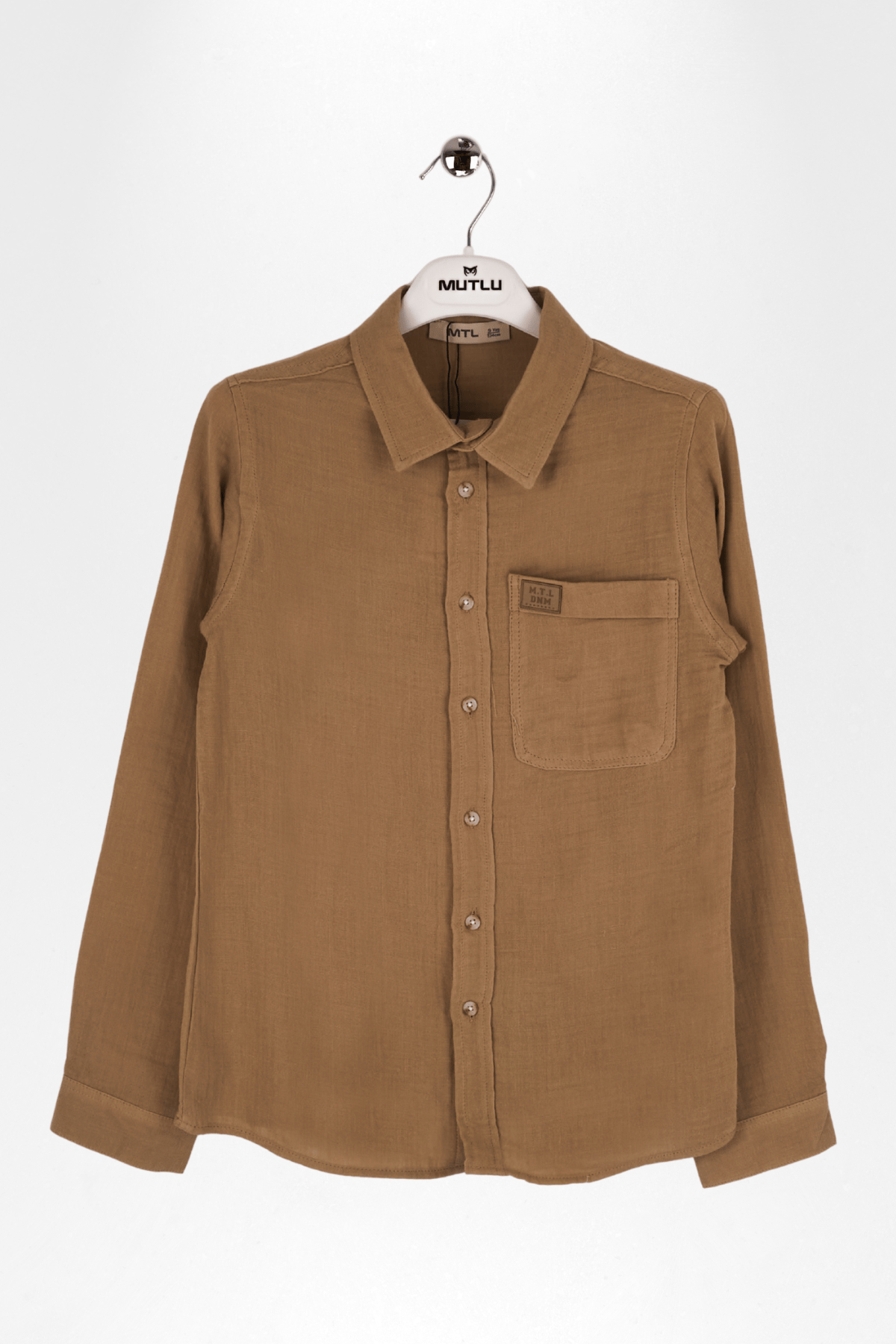 ÇAPRAZ CEPLİ ERKEK MÜSLİN GÖMLEK