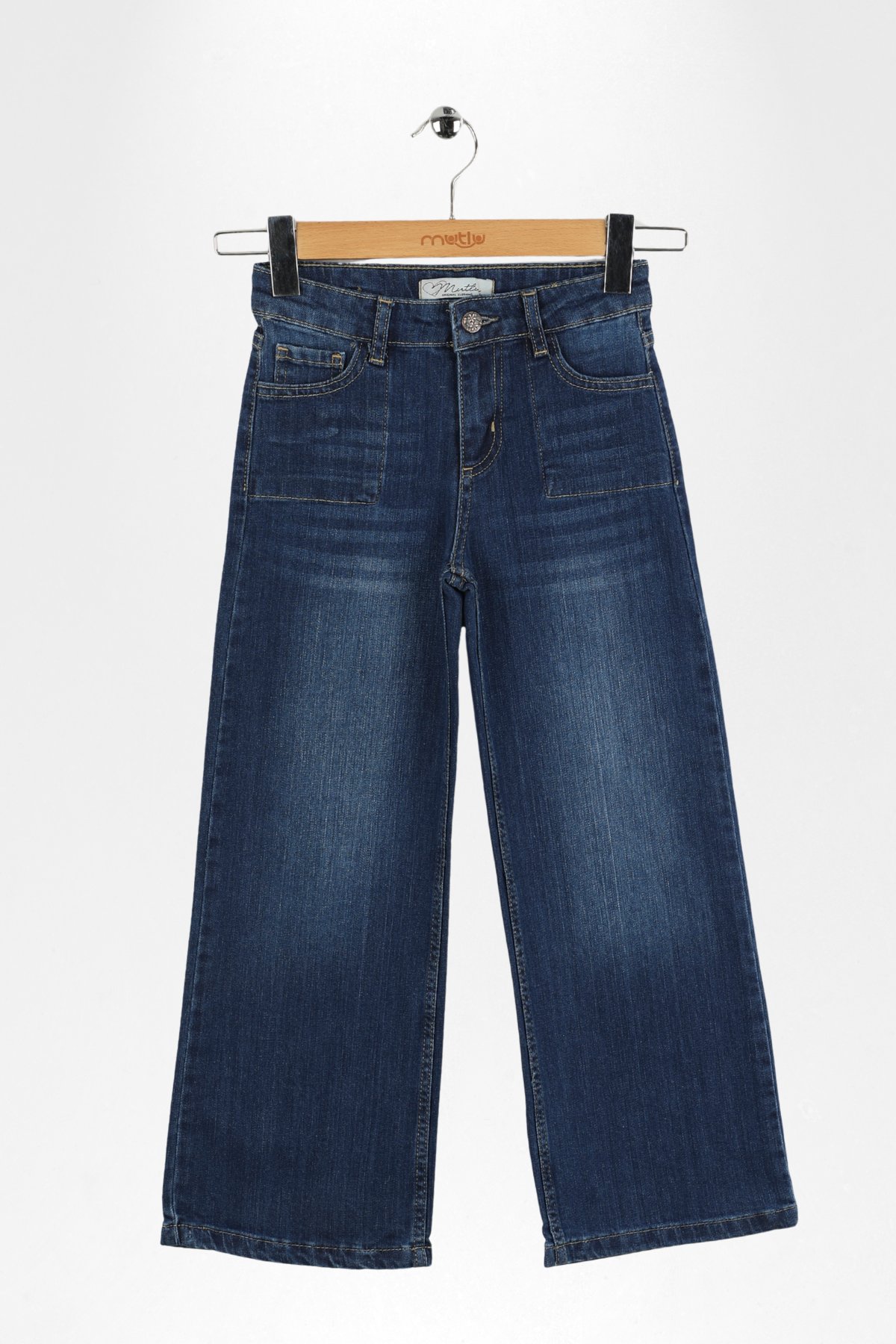 CEP DETAYLI KIZ KOT PANTOLON