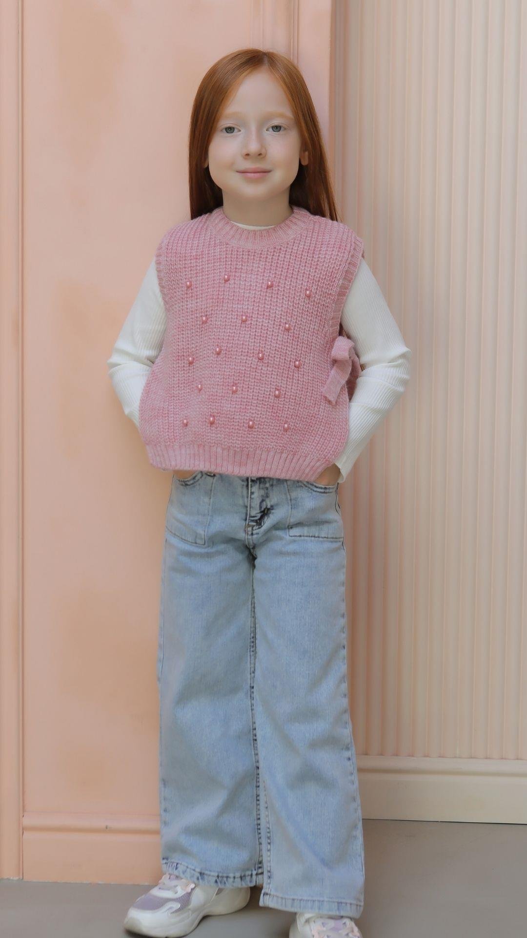 CEP DETAYLI KIZ KOT PANTOLON