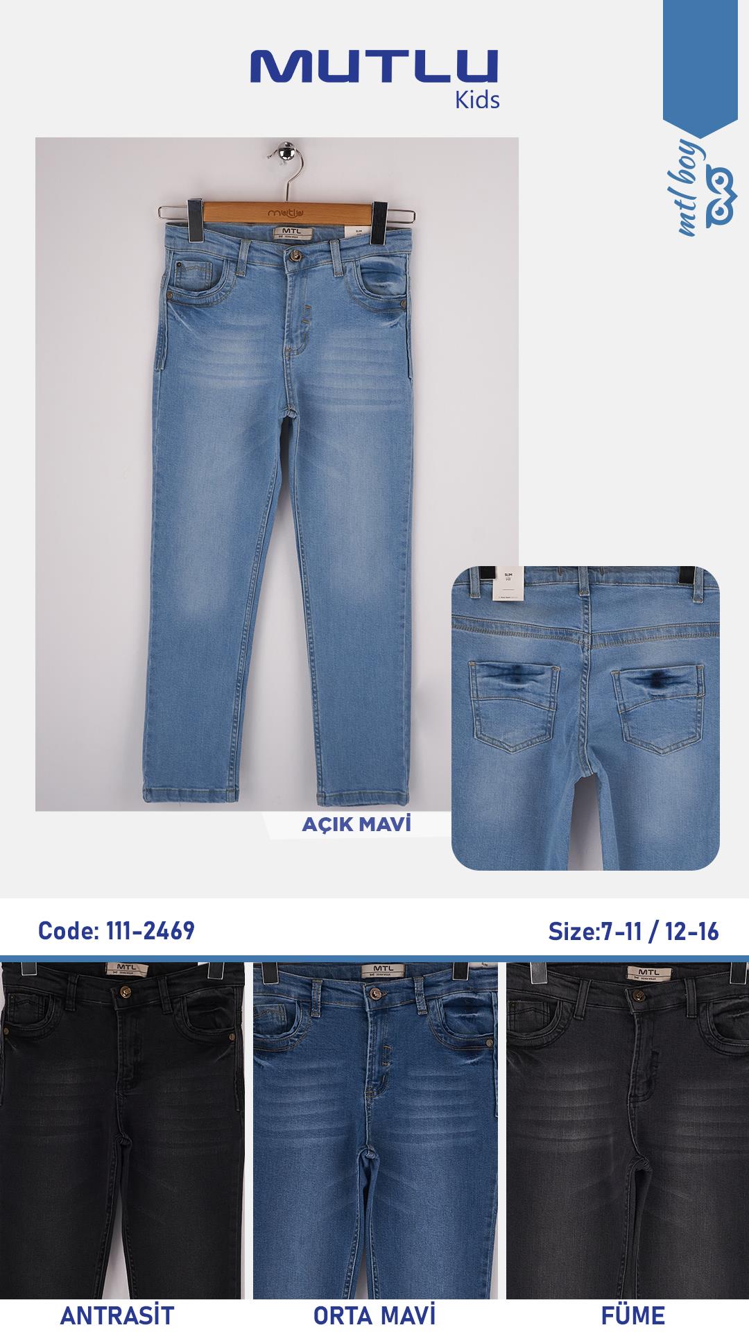 CEP KENARI DİKİŞLİ ERKEK KOT PANTOLON