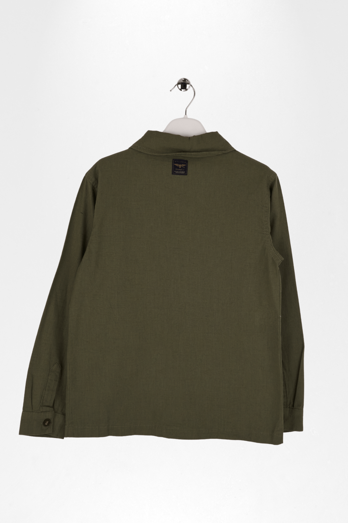 CEP NAKIŞLI KETEN UZUN KOLLU GÖMLEK