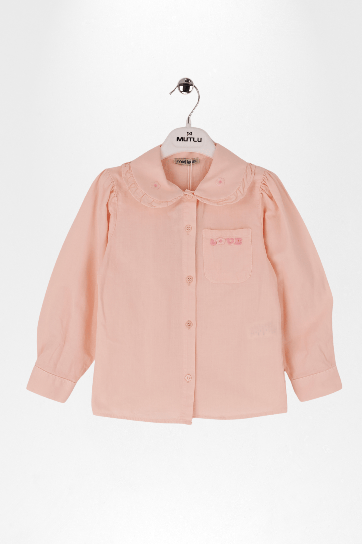 CEP NAKIŞLI KIZ KETEN GÖMLEK