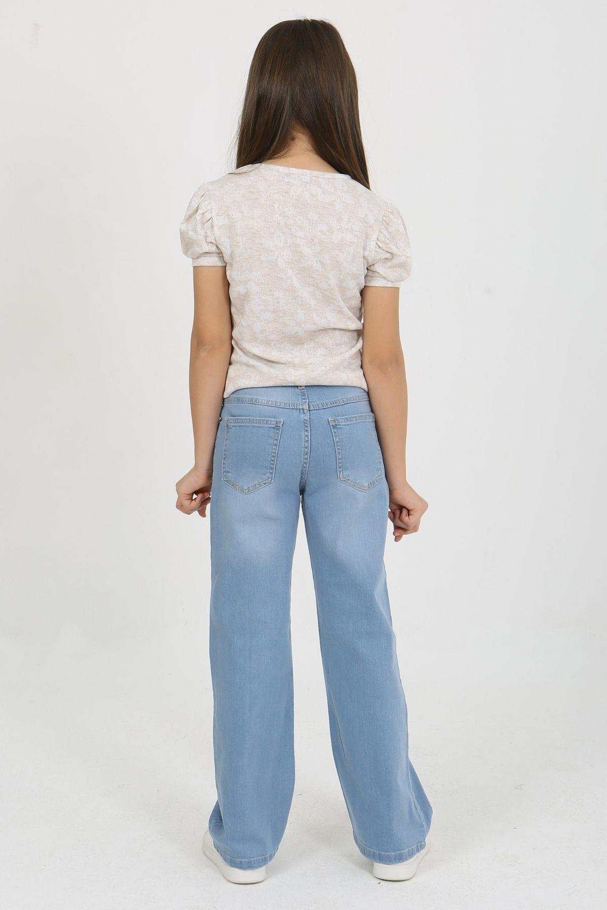 CEP PENSLİ KOT KIZ PANTOLON