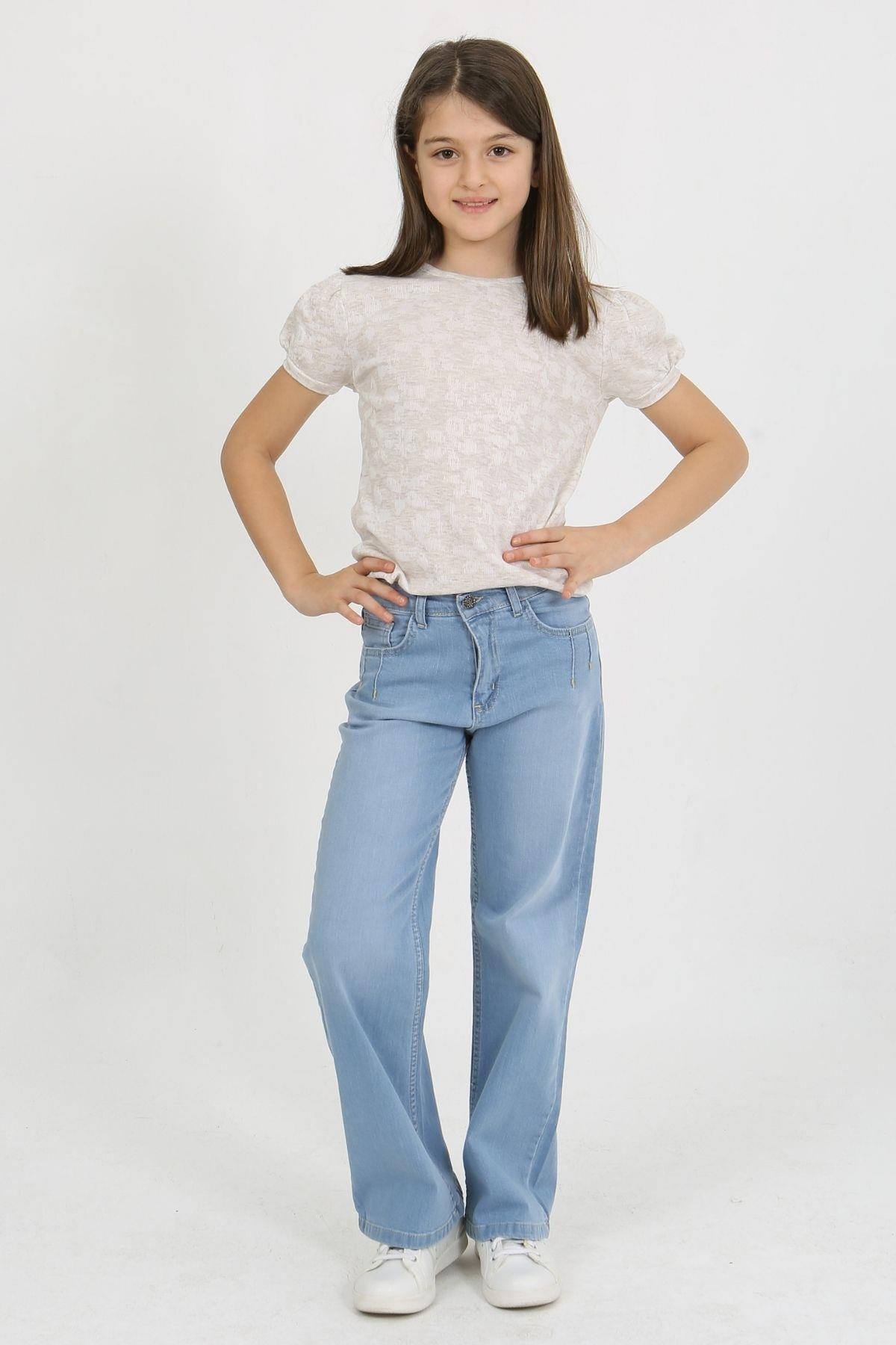 CEP PENSLİ KOT KIZ PANTOLON