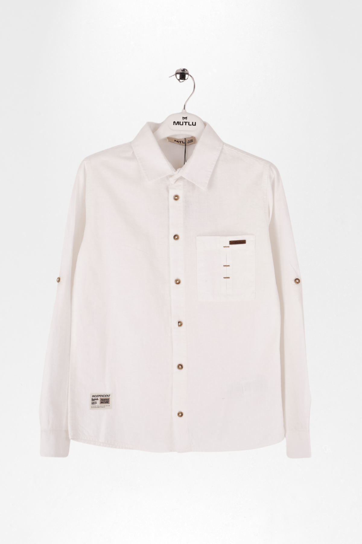 CEP ÜSTÜ PUNTEREZLİ ERKEK KETEN GÖMLEK