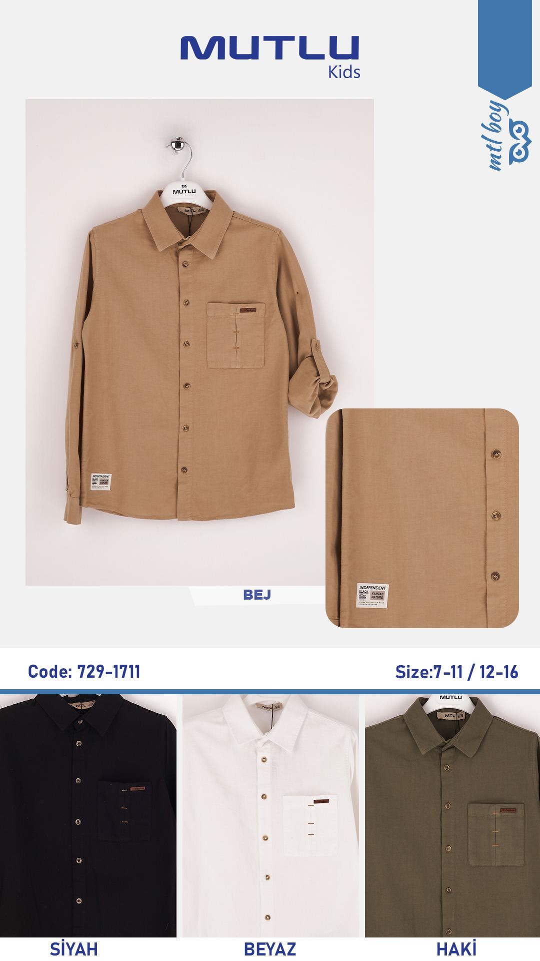 CEP ÜSTÜ PUNTEREZLİ ERKEK KETEN GÖMLEK