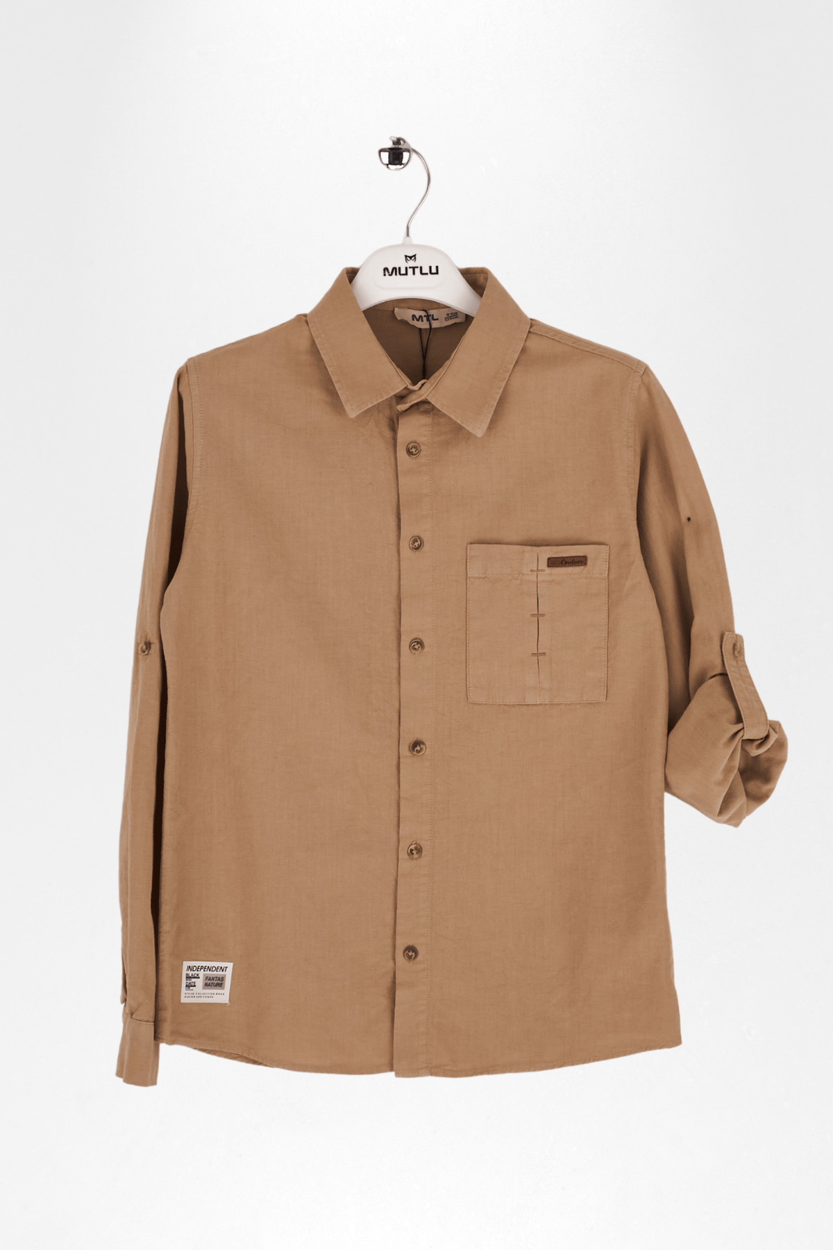 CEP ÜSTÜ PUNTEREZLİ ERKEK KETEN GÖMLEK