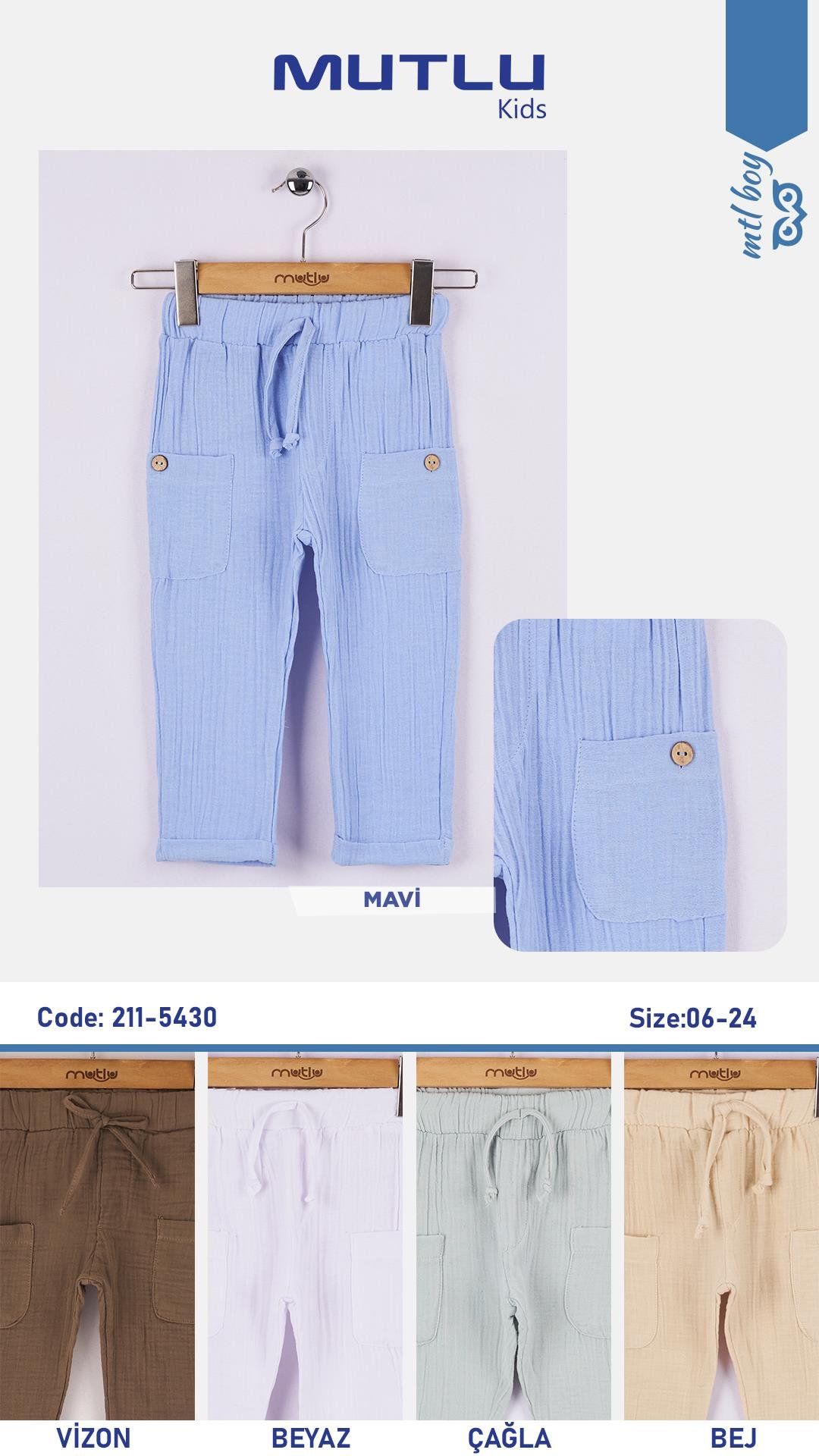 CEPLİ BEBE ERKEK PANTOLON