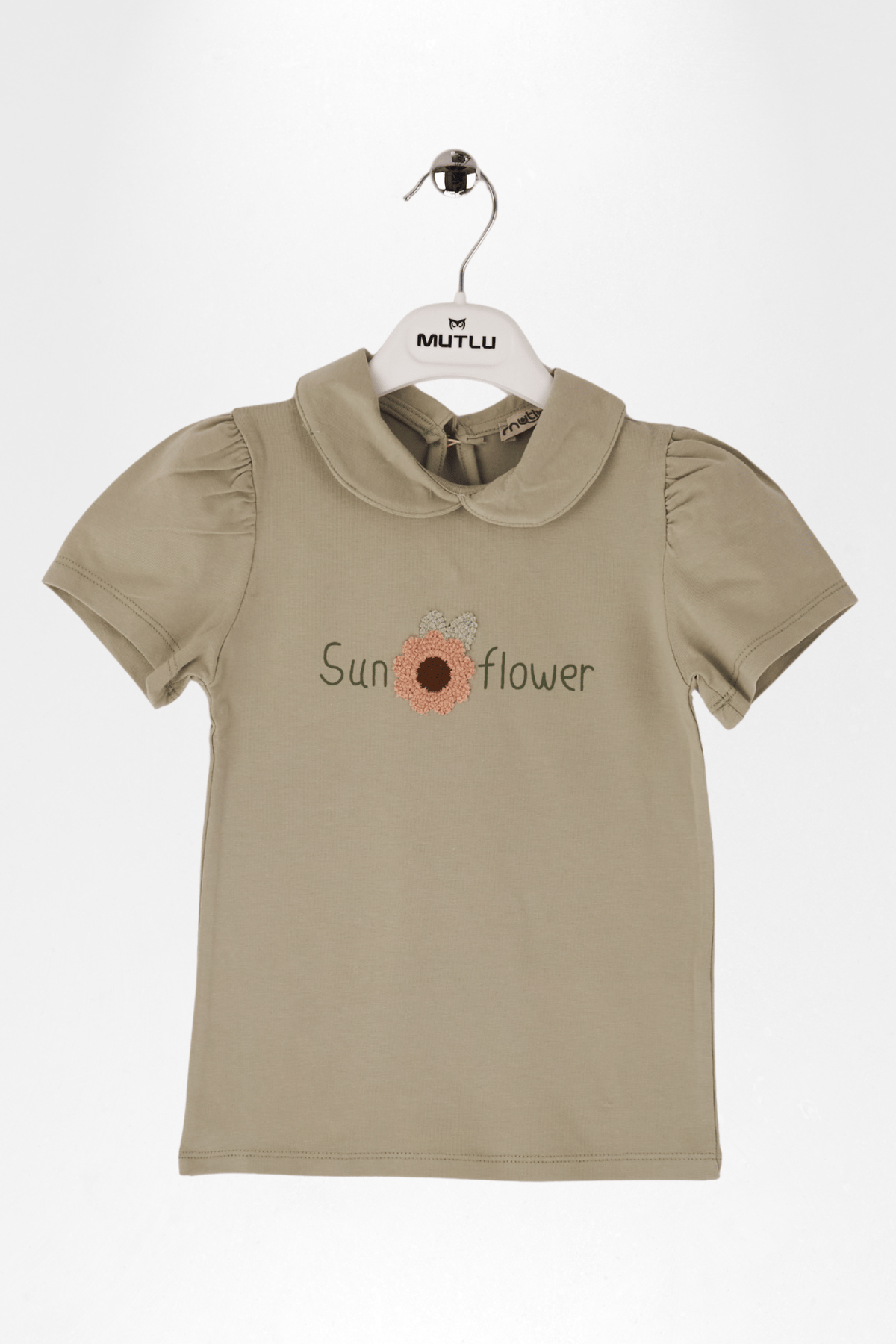 ÇİÇEK AKSESUARLI KIZ TSHIRT