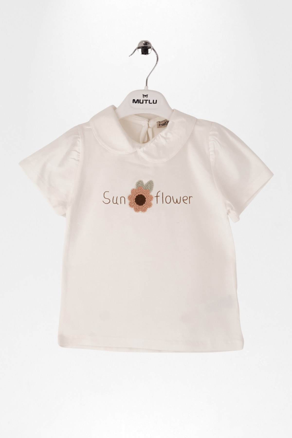 ÇİÇEK AKSESUARLI KIZ TSHIRT