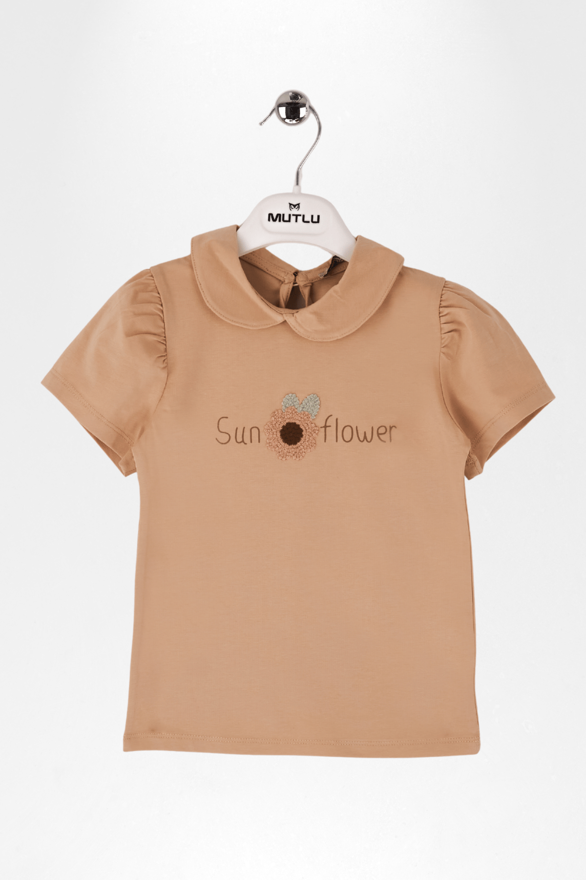 ÇİÇEK AKSESUARLI KIZ TSHIRT