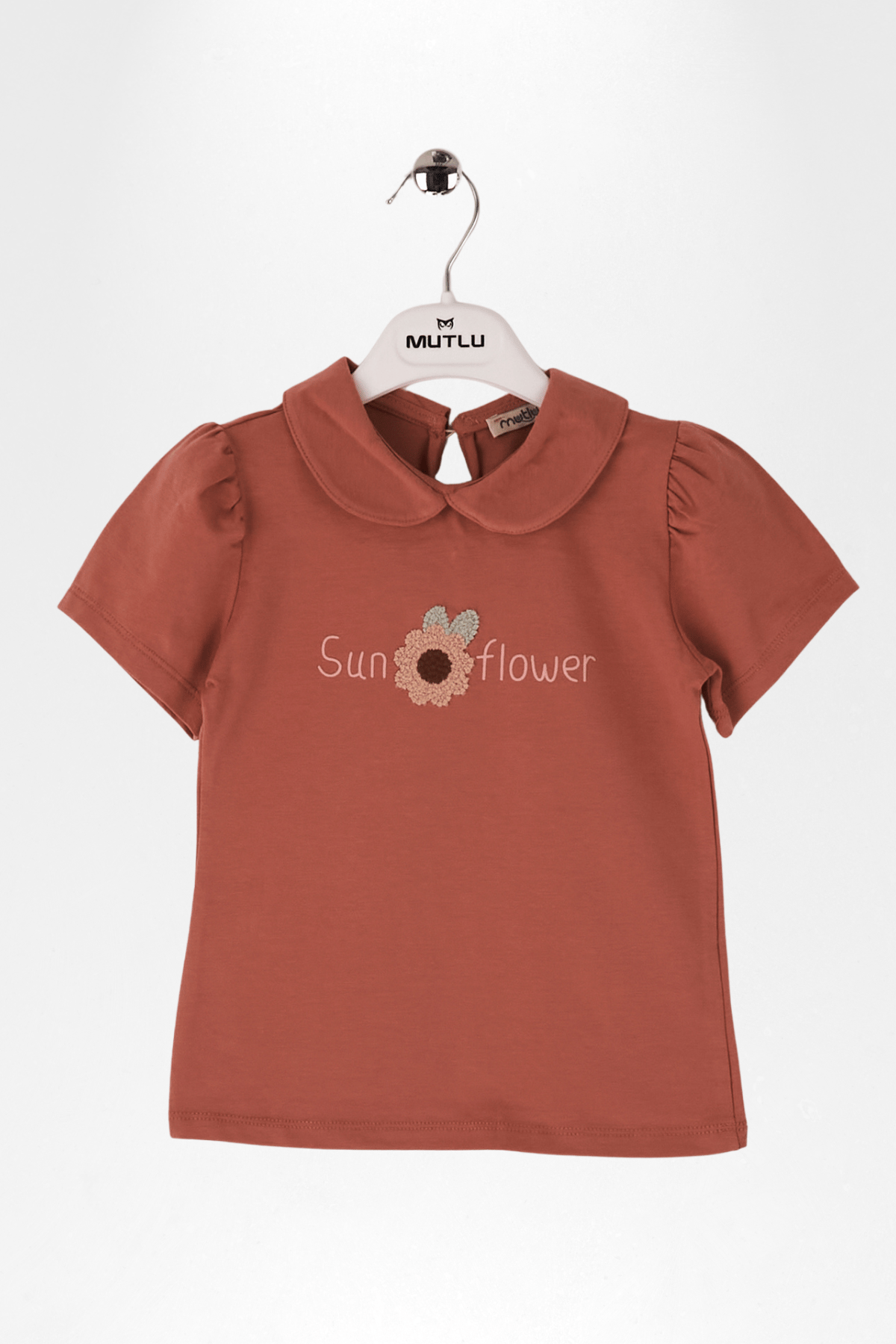 ÇİÇEK AKSESUARLI KIZ TSHIRT