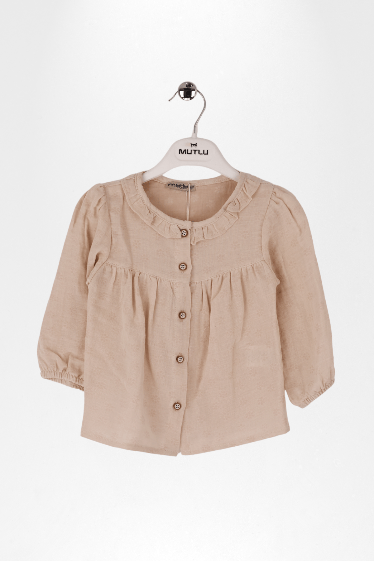 ÇİÇEK DESENLİ MÜSLİN KIZ GÖMLEK