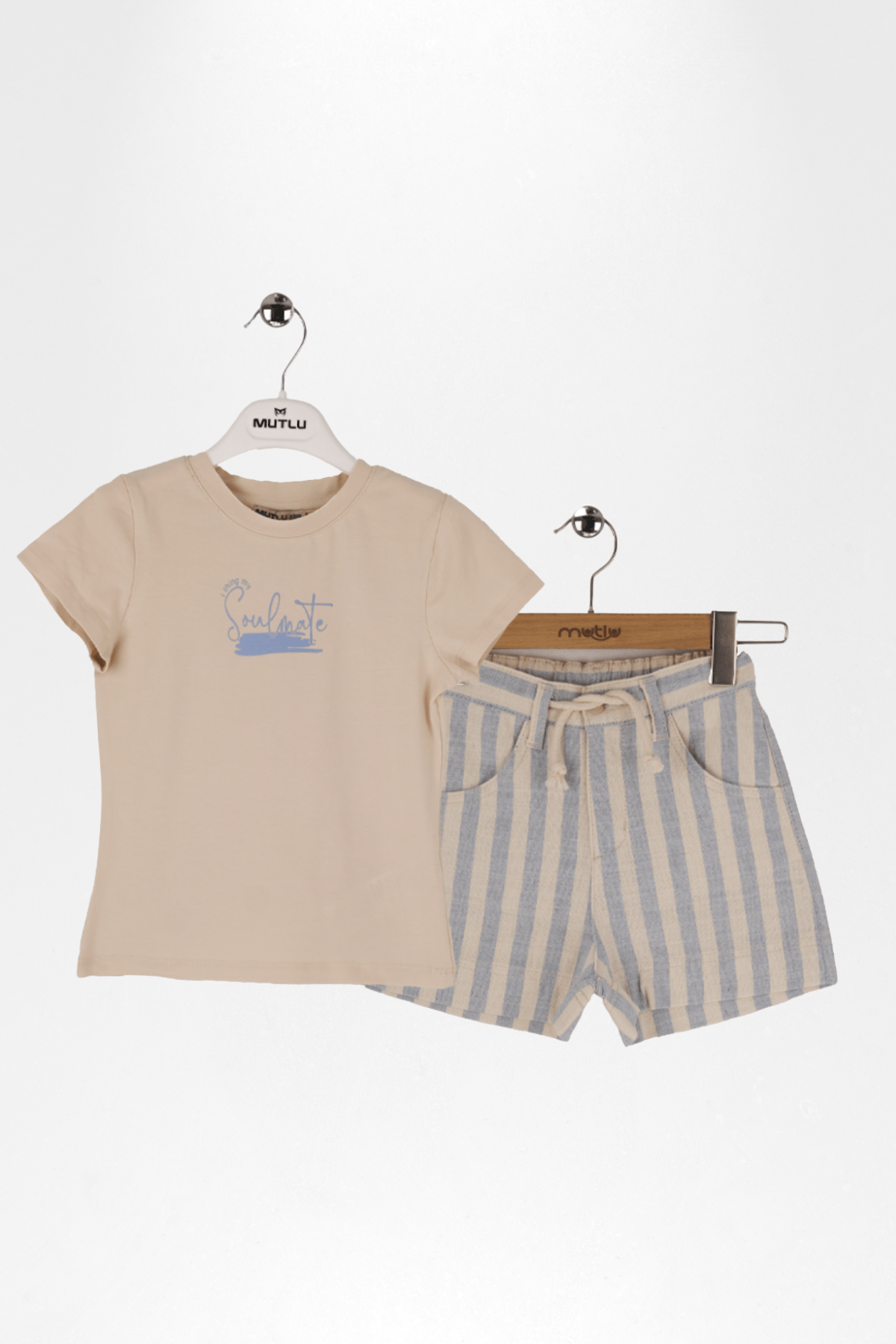 ÇİZGİLİ ŞORT T-SHİRT TAKIM