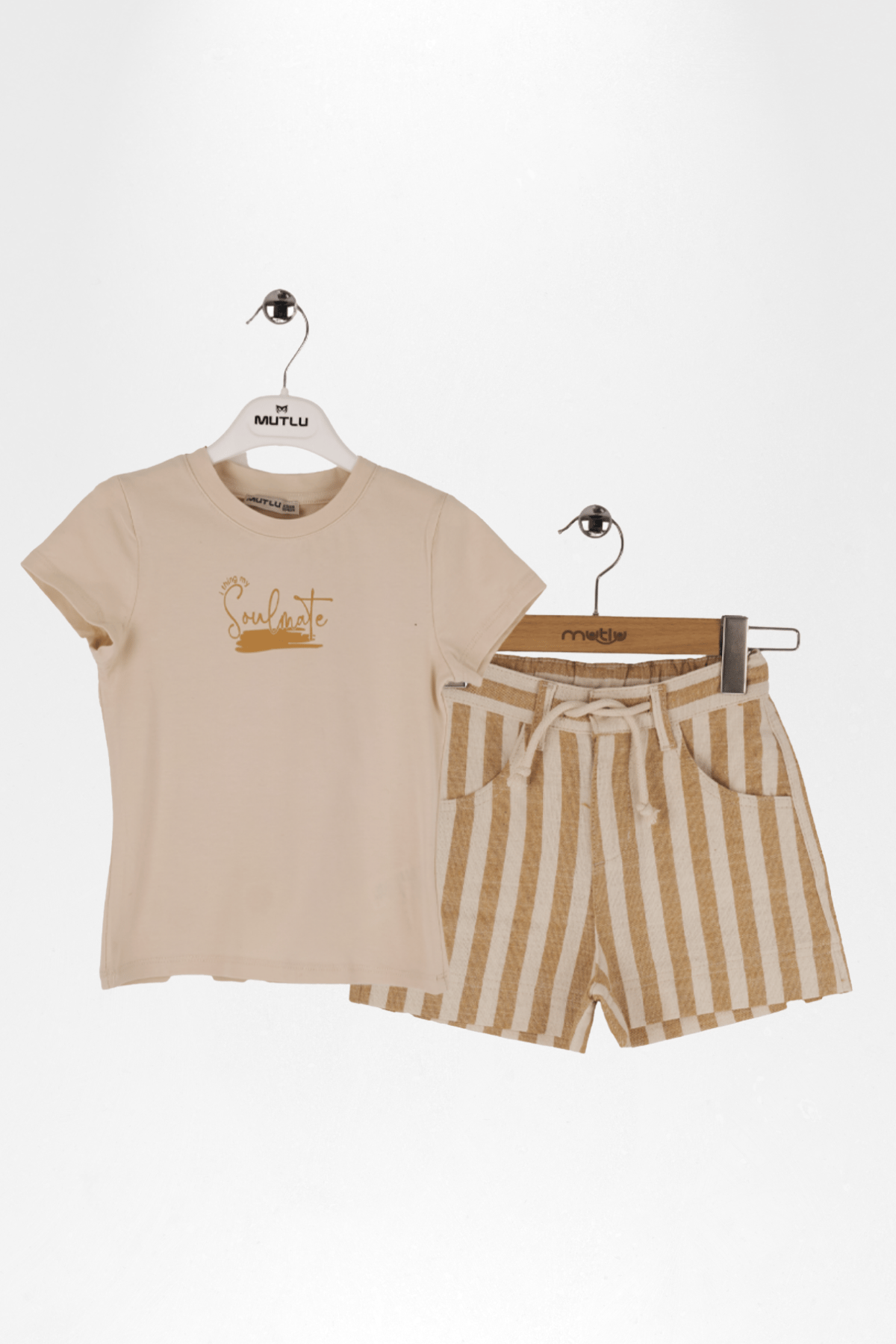 ÇİZGİLİ ŞORT T-SHİRT TAKIM