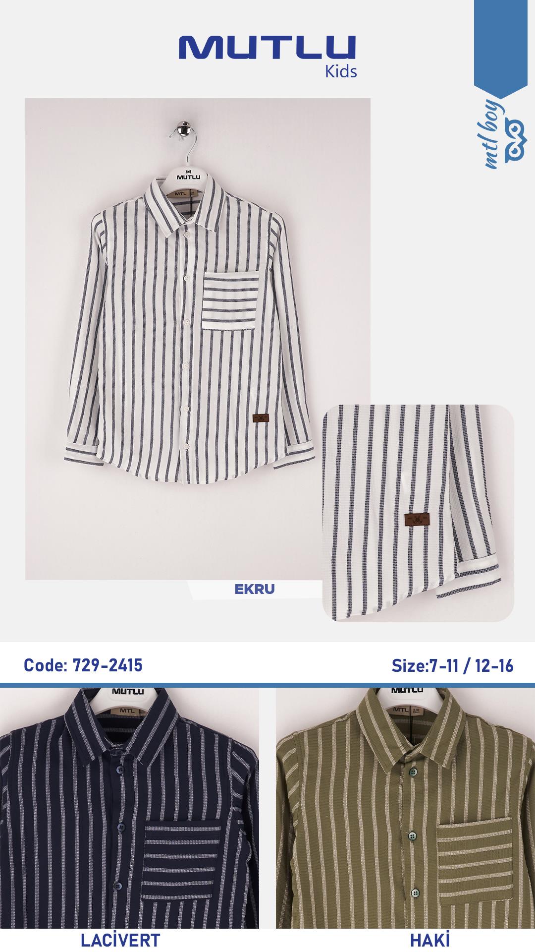 ÇİZGİLİ UZUN KOL ERKEK GÖMLEK