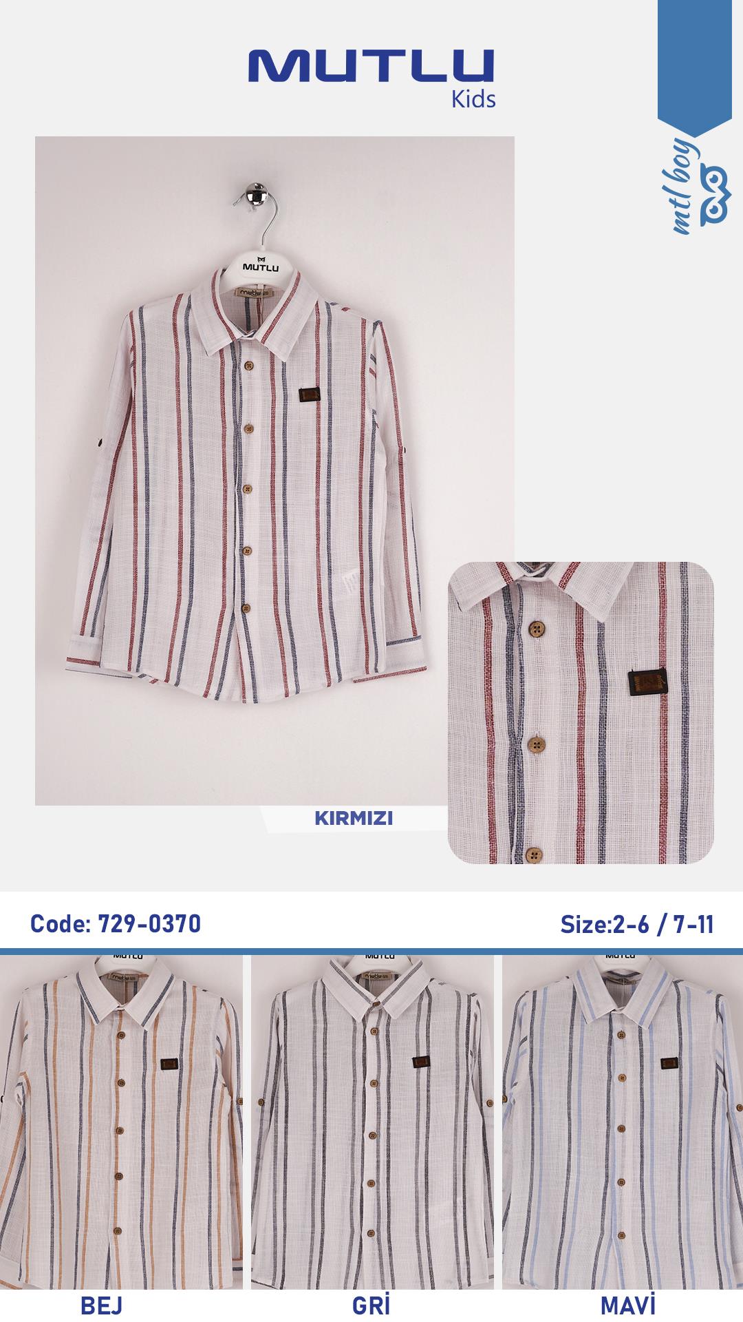 DERİ AKSESUAR DETAYLI ÇİZGİLİ ERKEK GÖMLEK