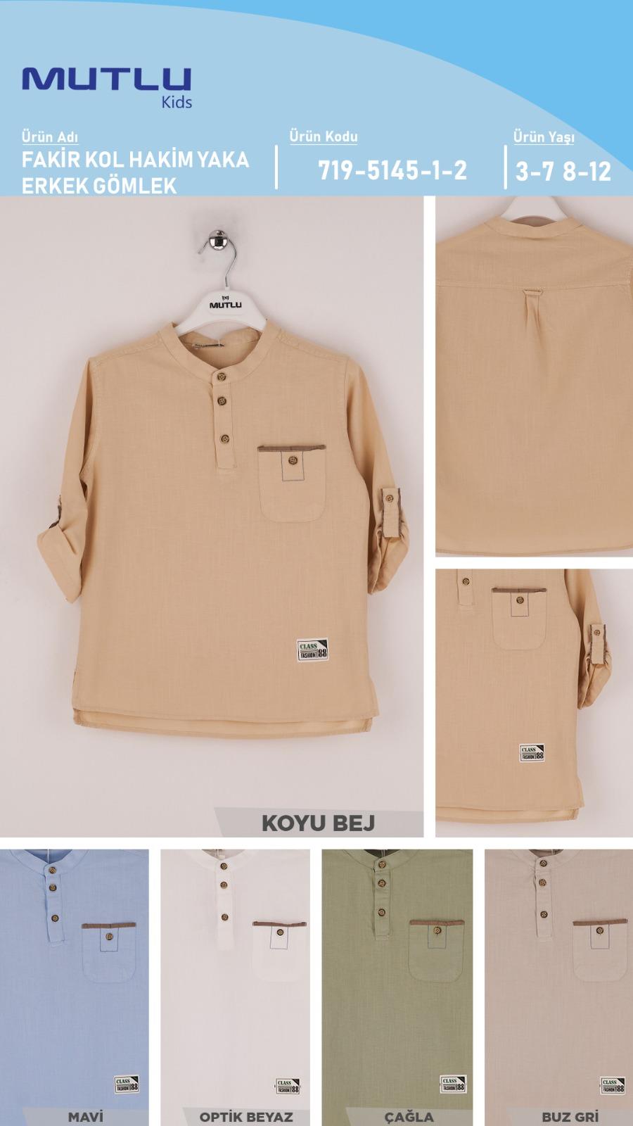 FAKİR KOL HAKİM YAKA ERKEK GÖMLEK