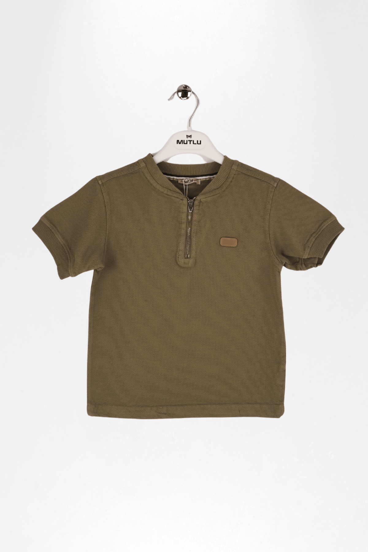 FERMUARLI ERKEK DOKUMA TSHIRT