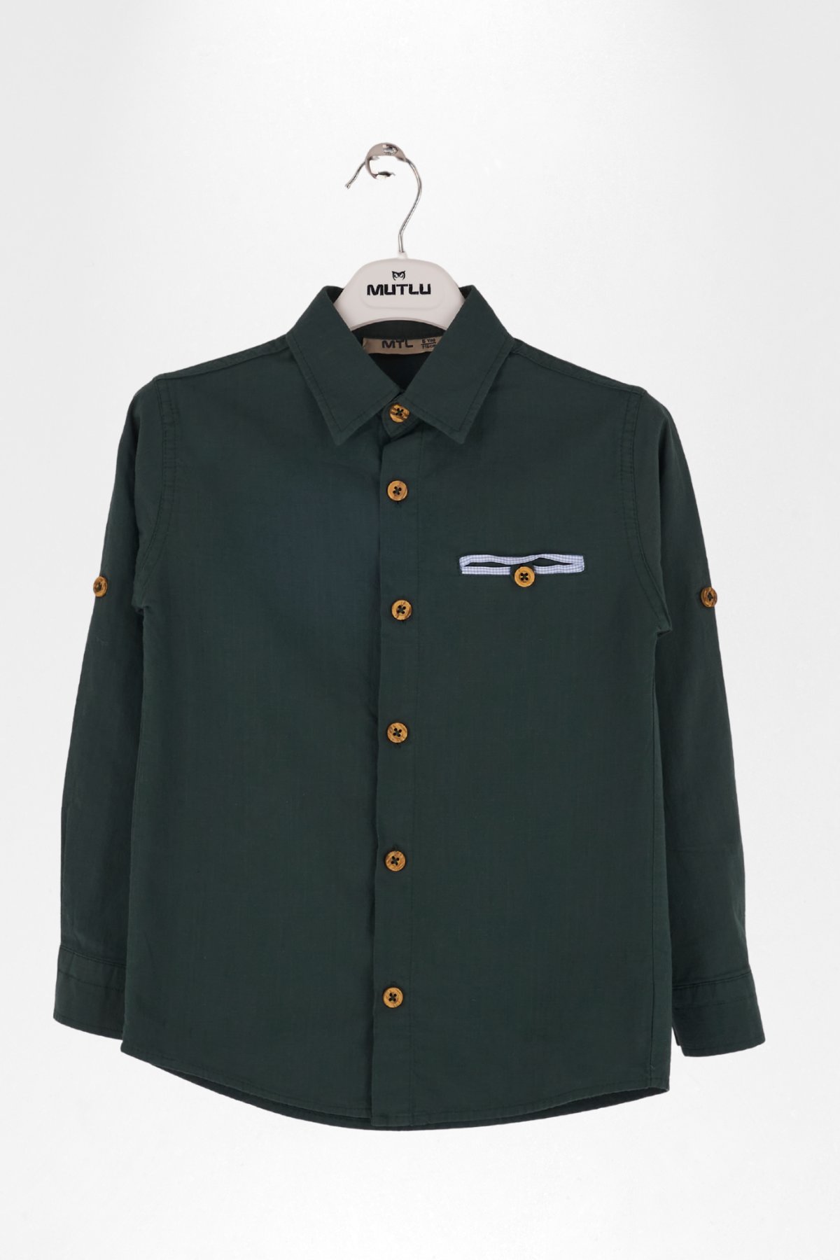 FLETO CEPLİ ERKEK KETEN GÖMLEK