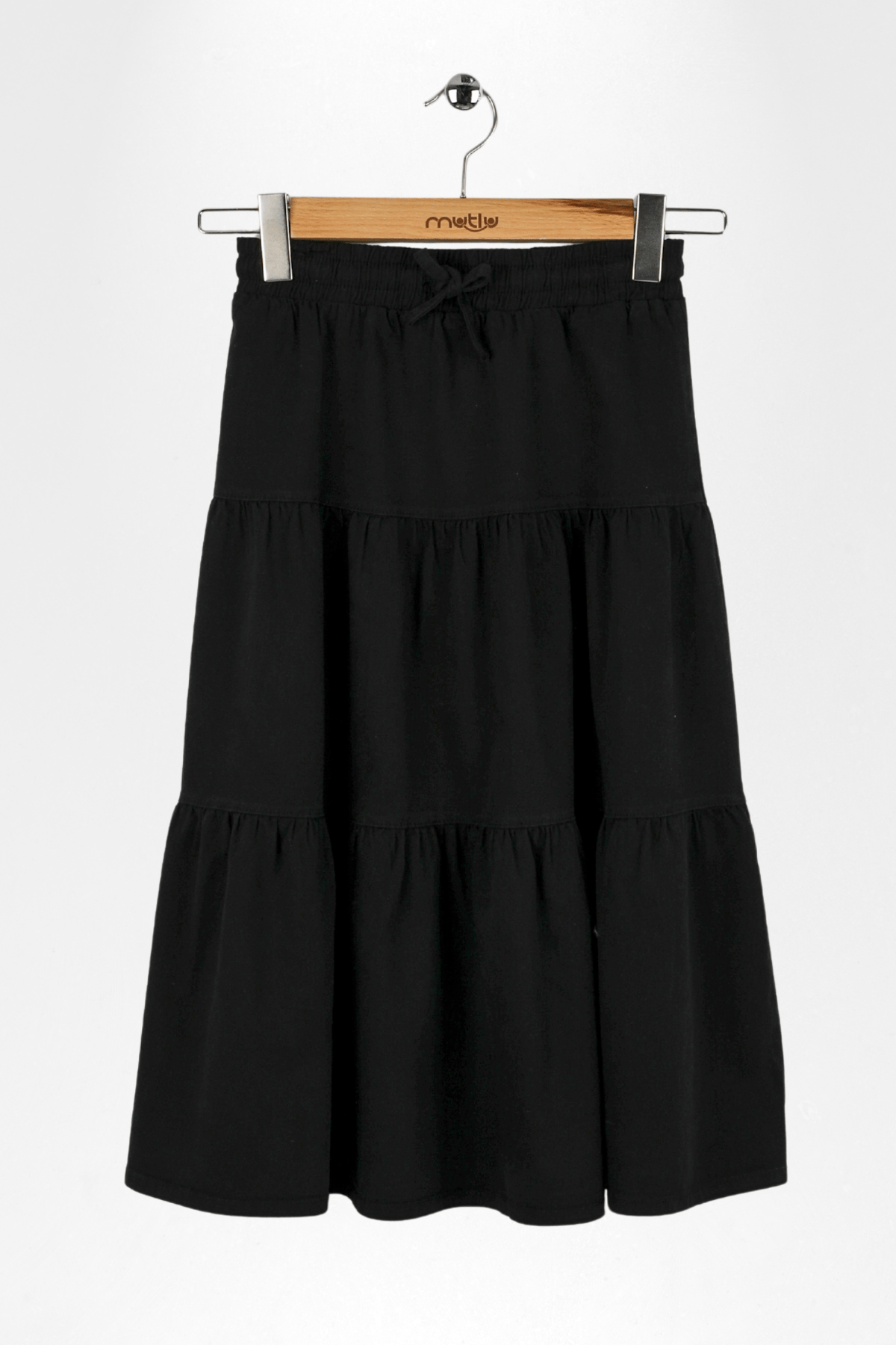 GABARDİN KATLI KIZ ETEK