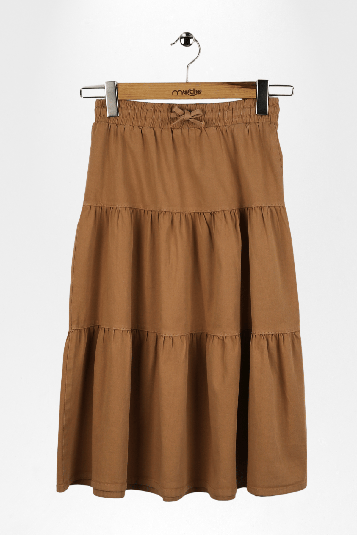 GABARDİN KATLI KIZ ETEK