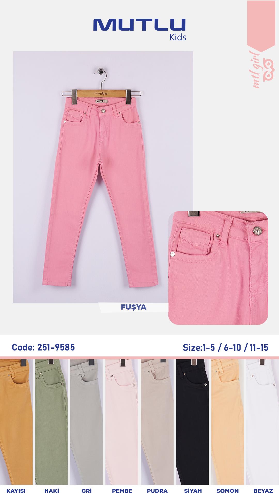 GABARDİN KIZ PANTOLON