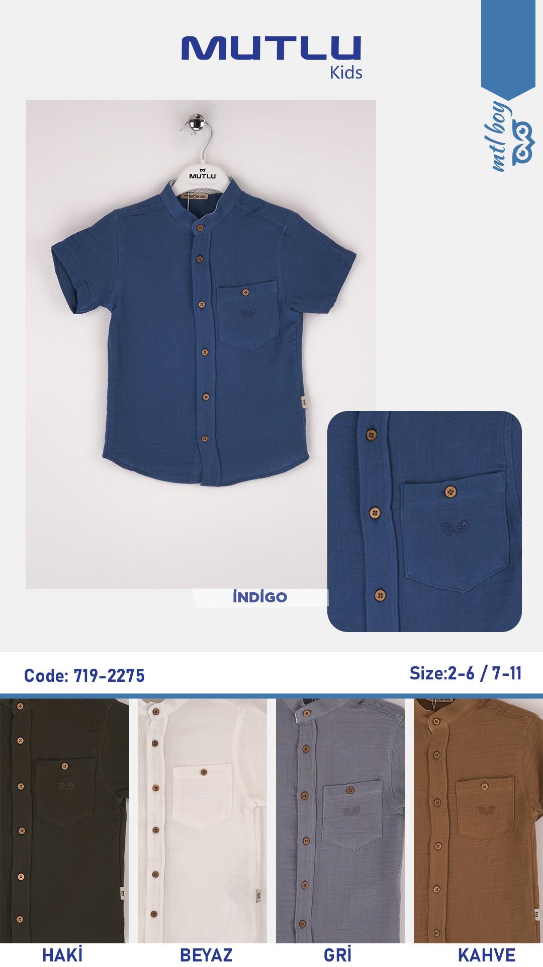 GARNİLİ MÜSLİN ERKEK GÖMLEK