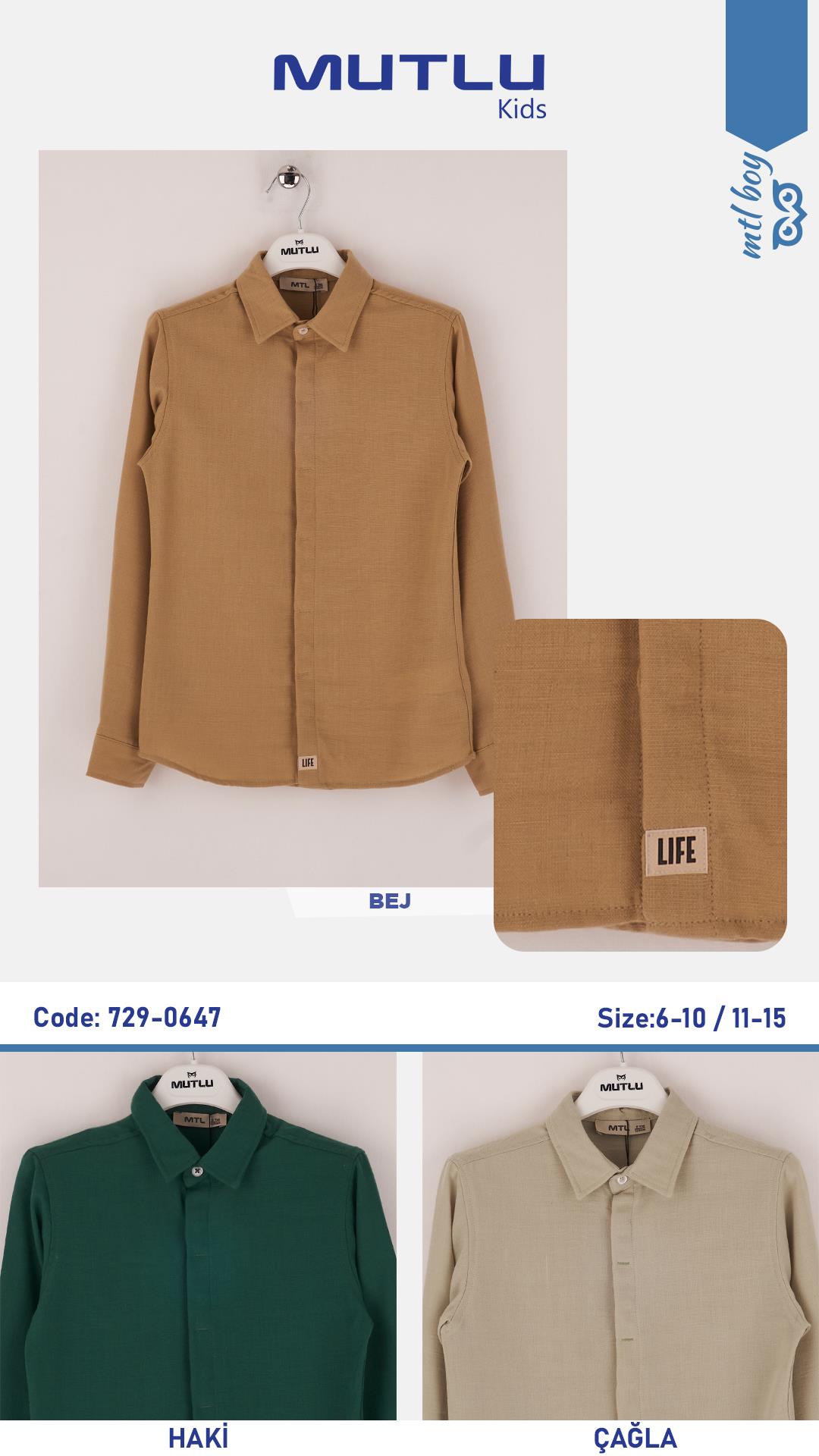 GİZLİ PAT PUNTERİZLİ ERKEK GÖMLEK