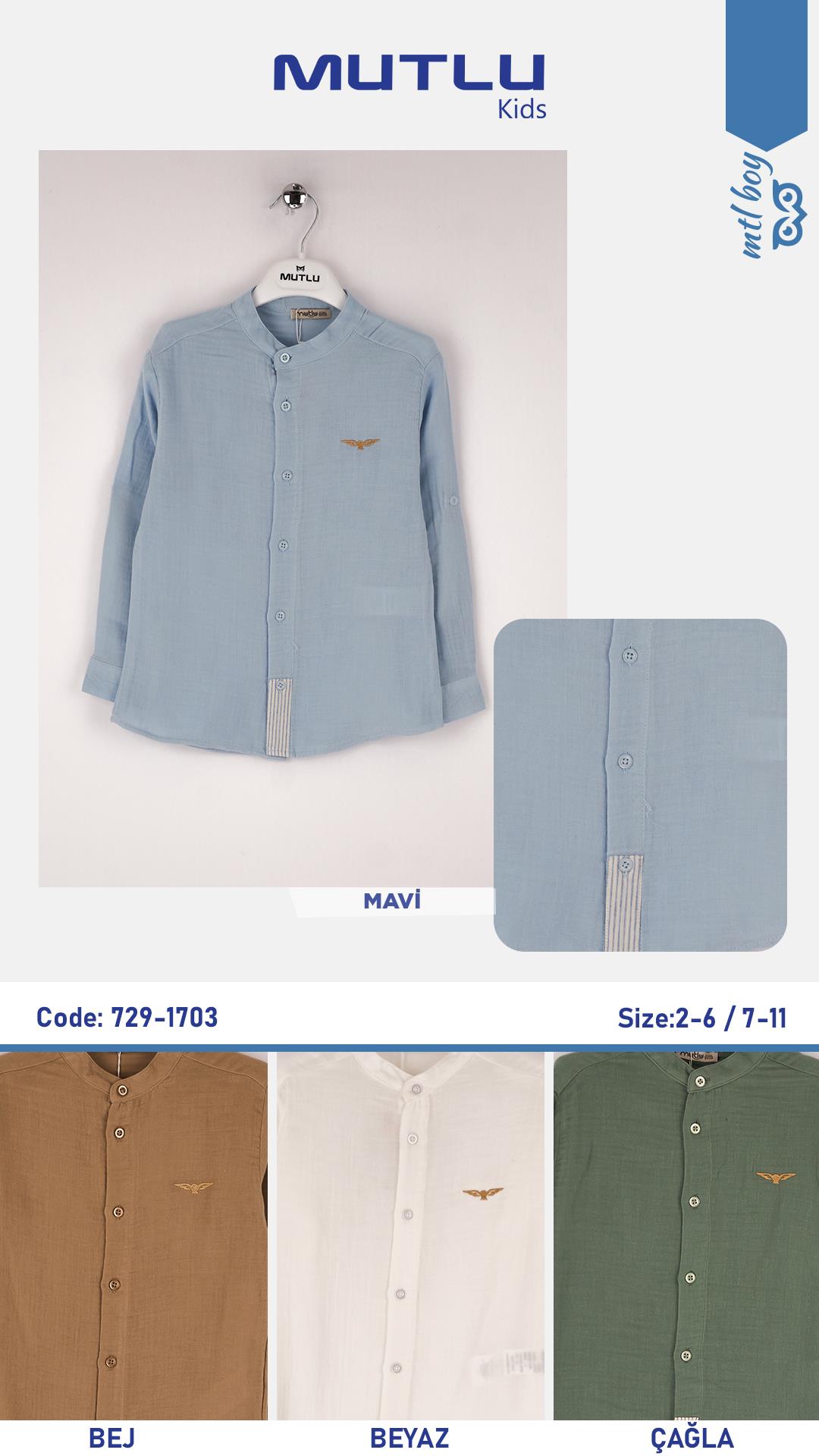 HAKİM YAKA PAT GARNİLİ ERKEK GÖMLEK