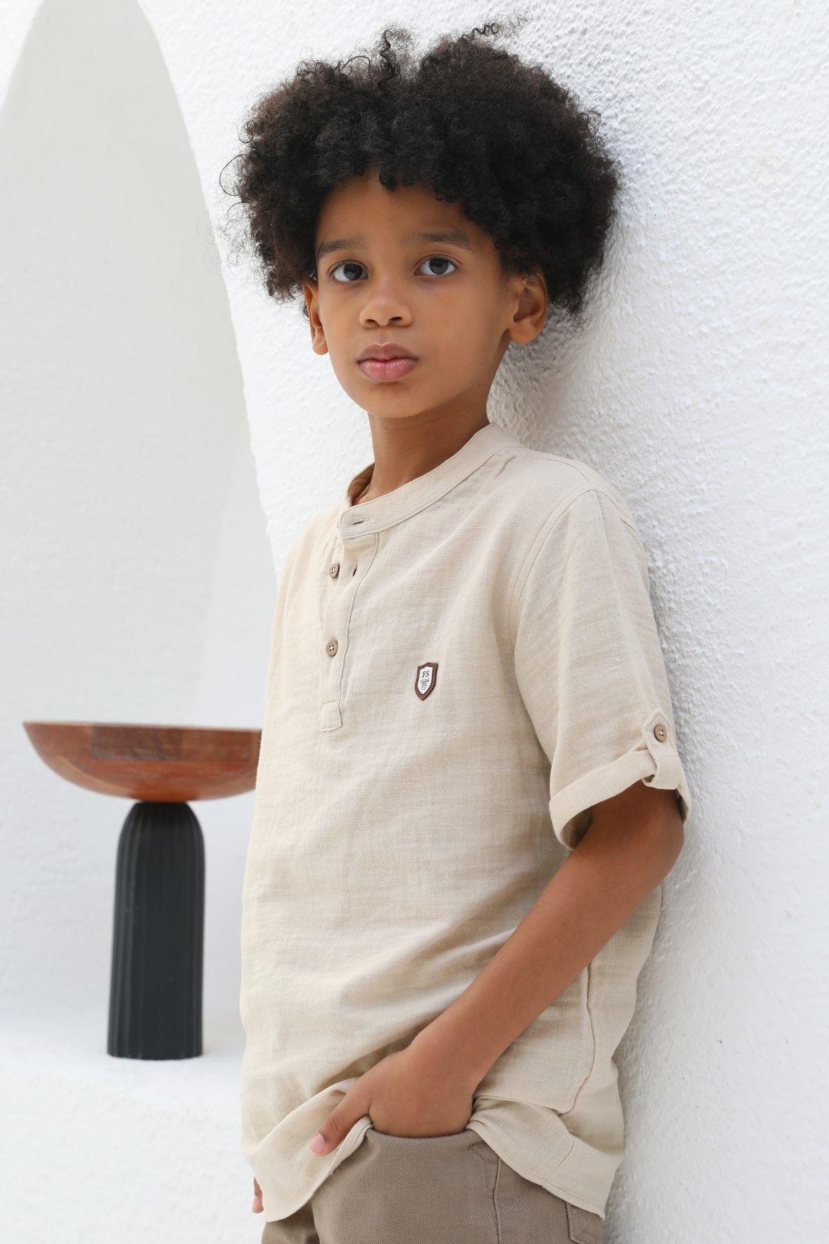 HAKİM YAKA YARIM PATLI ERKEK GÖMLEK