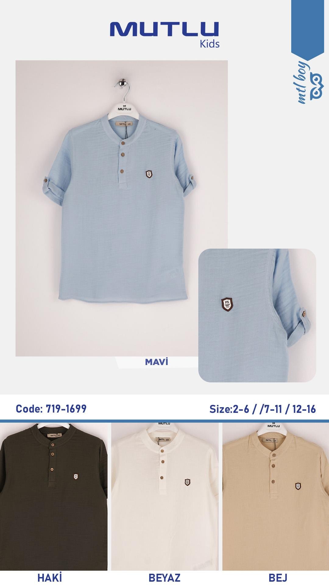 HAKİM YAKA YARIM PATLI ERKEK GÖMLEK