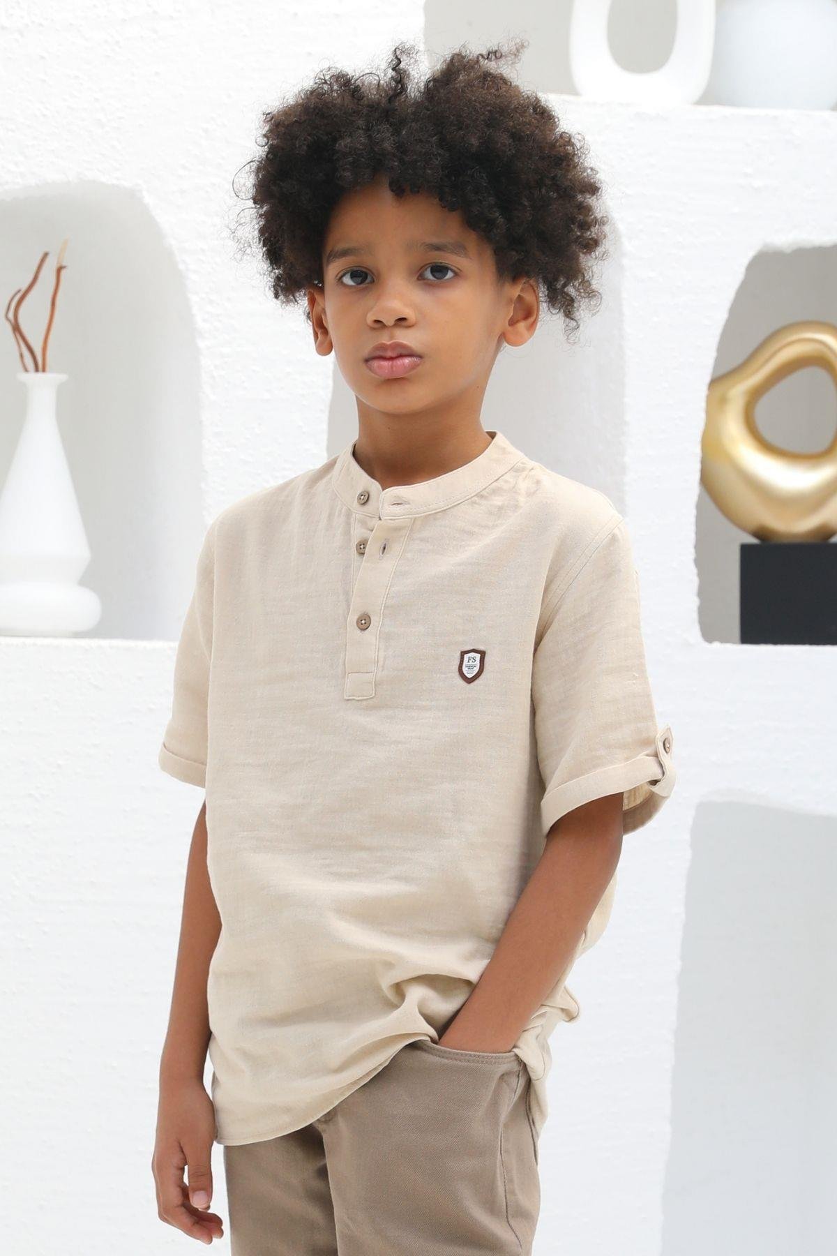 HAKİM YAKA YARIM PATLI ERKEK GÖMLEK