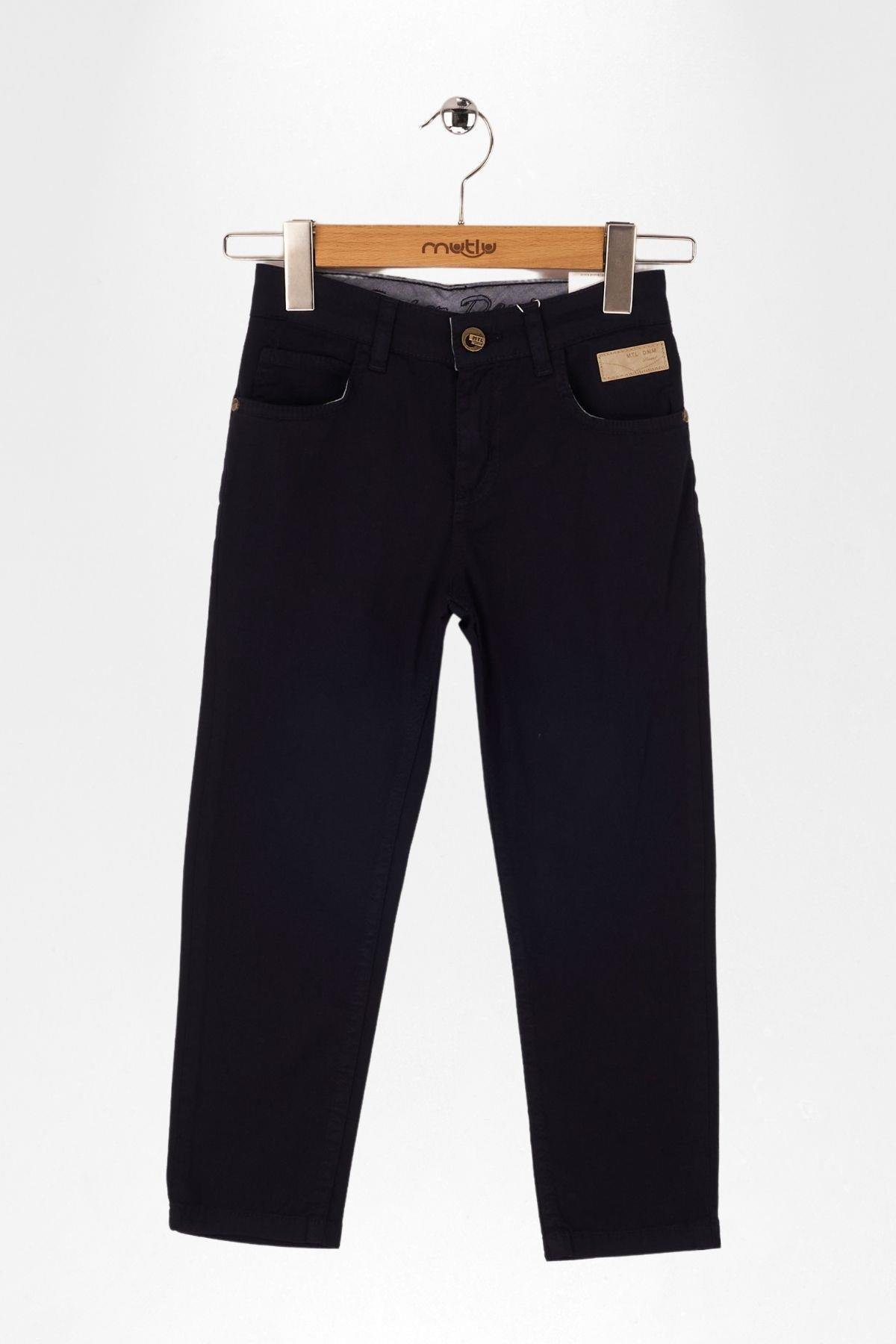 İÇ KEMER NAKIŞLI DERİ ETİKETLİ ERKEK PANTOLON