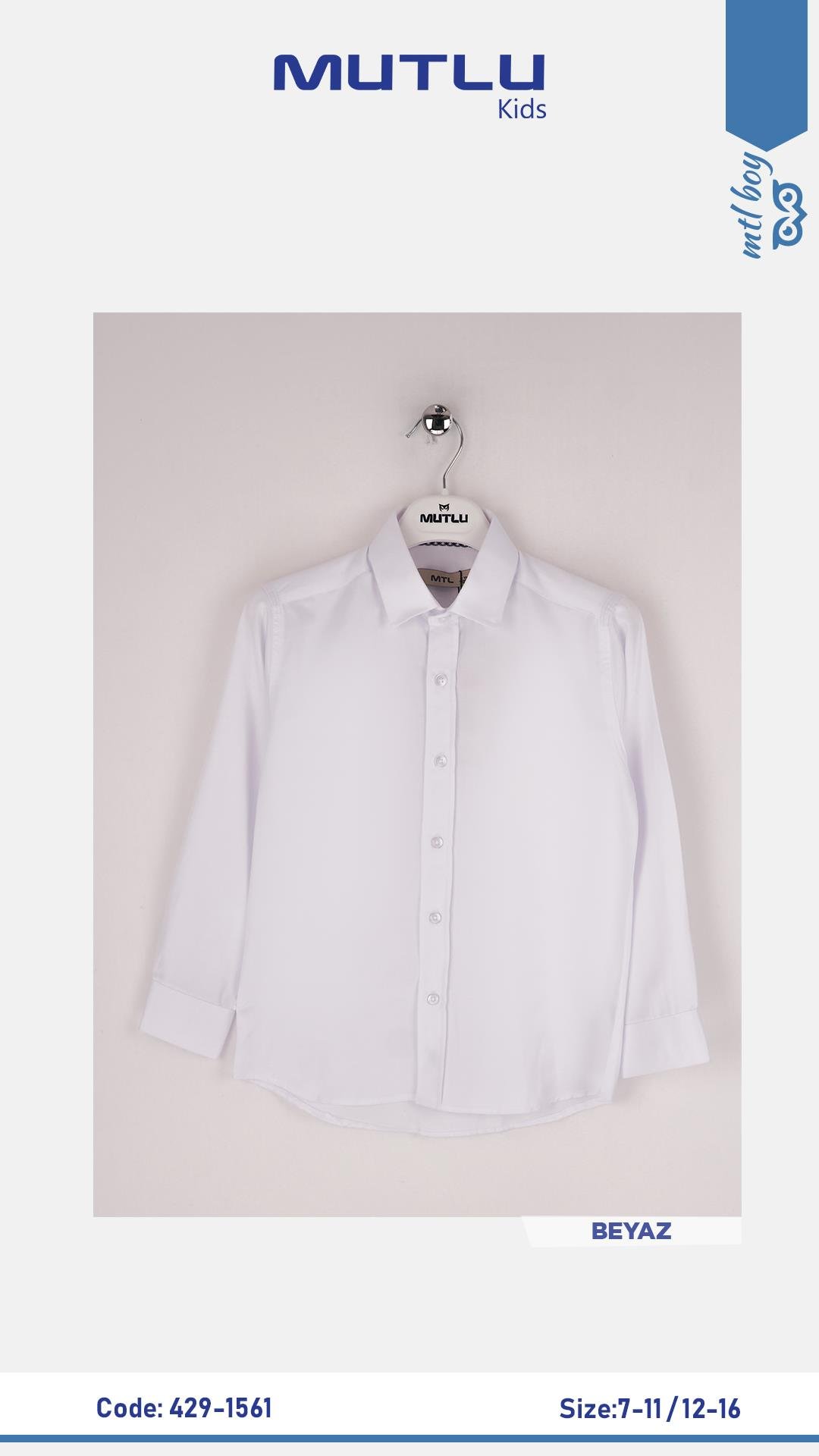 İÇ PAT SÜS DİKİŞLİ ERKEK OKUL GÖMLEK