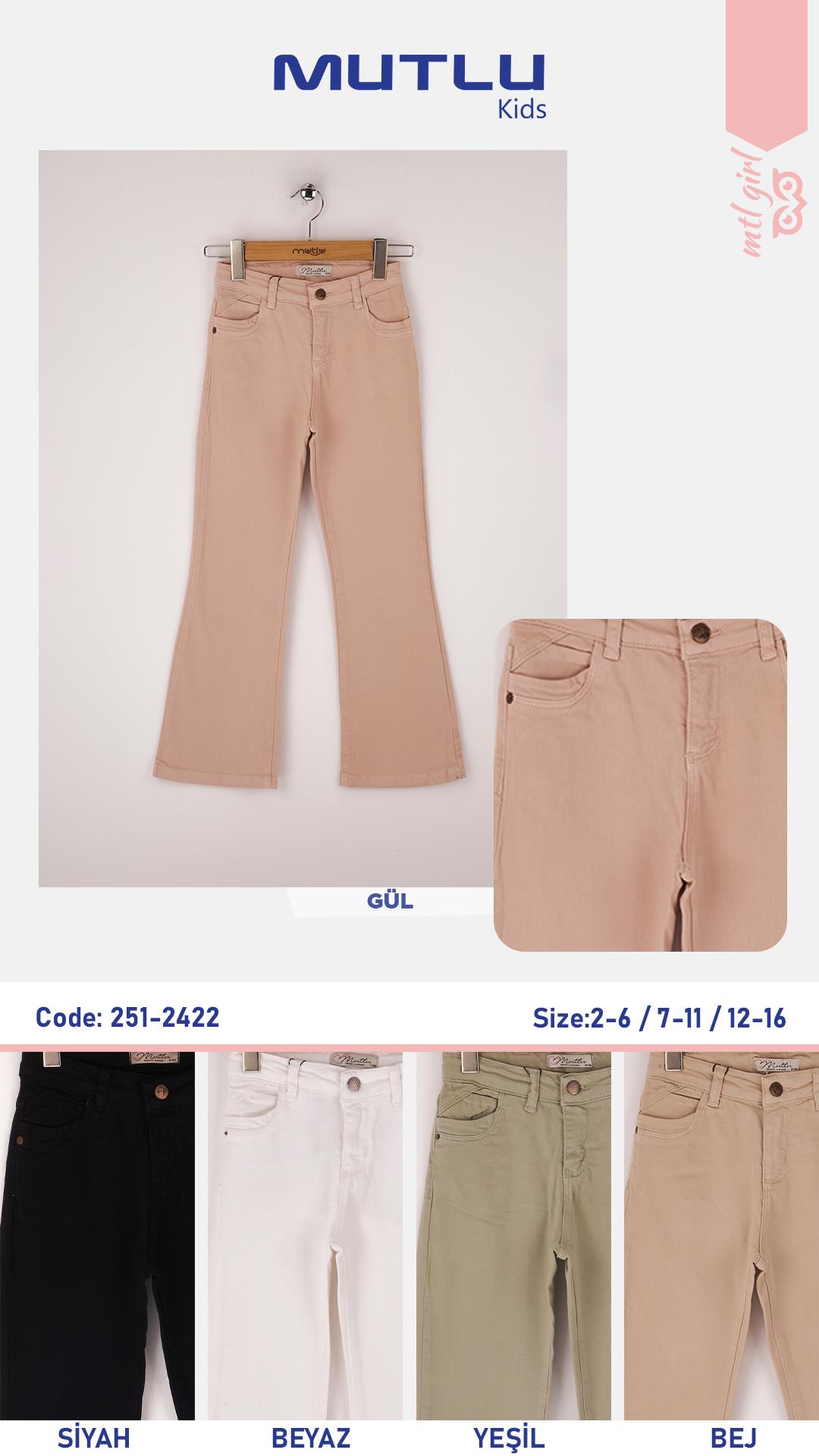 İSPANYOL PAÇA KIZ PANTOLON