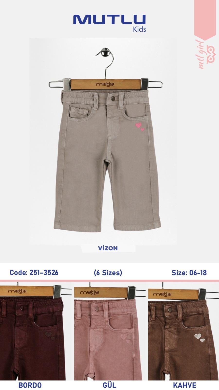 KALP NAKIŞ KIZ GABARDİN PANTOLON