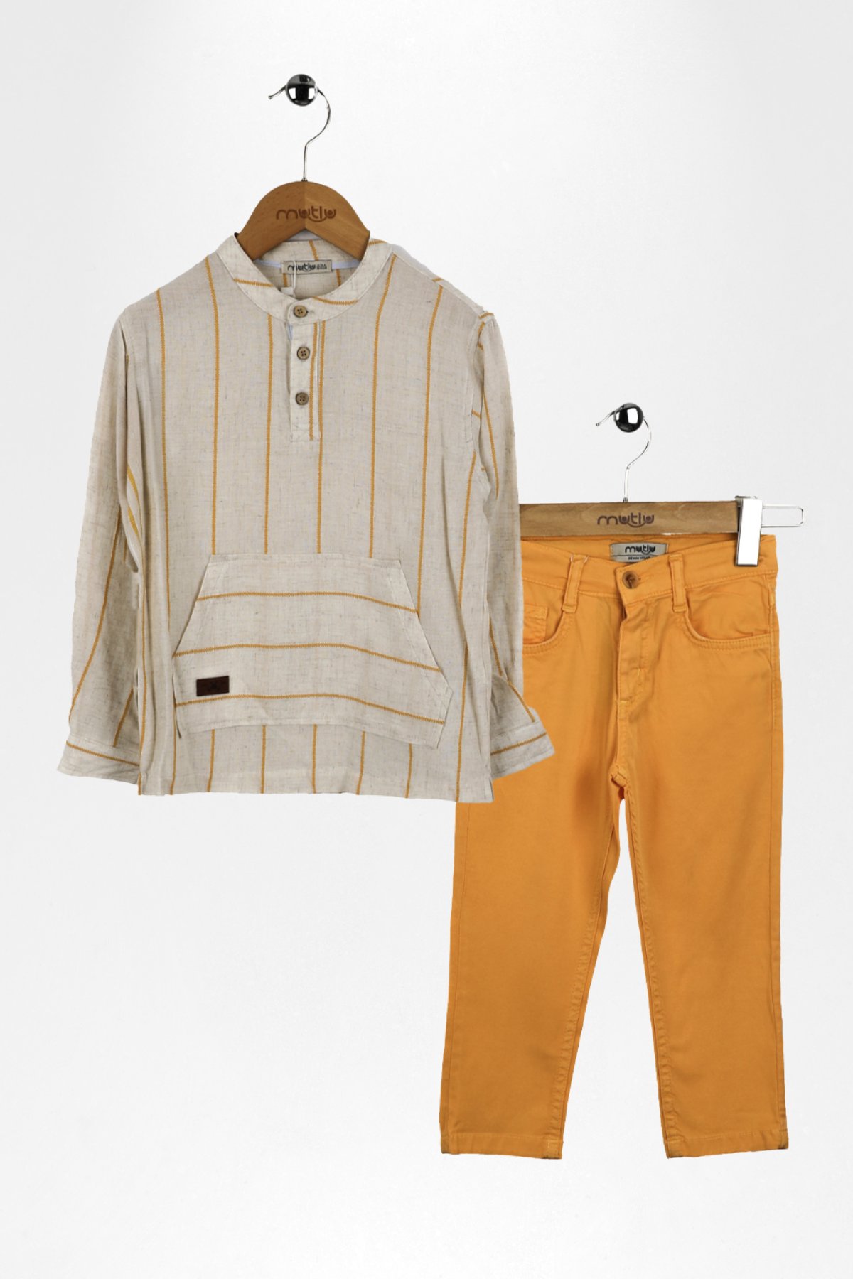 KANGURU CEPLİ ERKEK GÖMLEK TAKIM