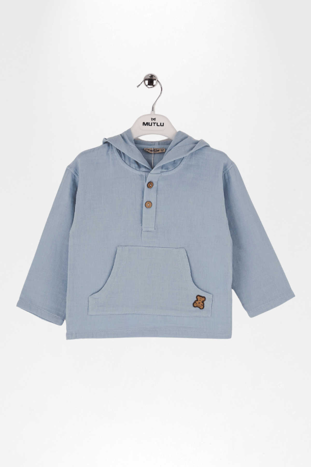 KAPŞONLU ERKEK MÜSLİN GÖMLEK