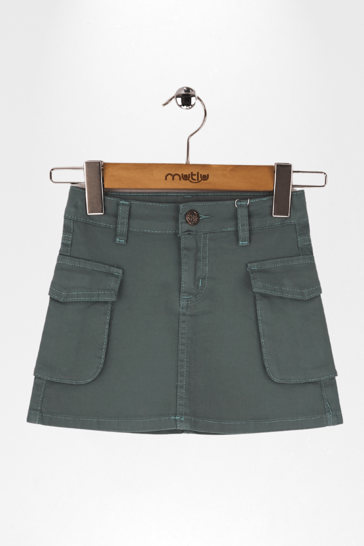 KARGO CEPLİ KIZ GABARDİN ETEK