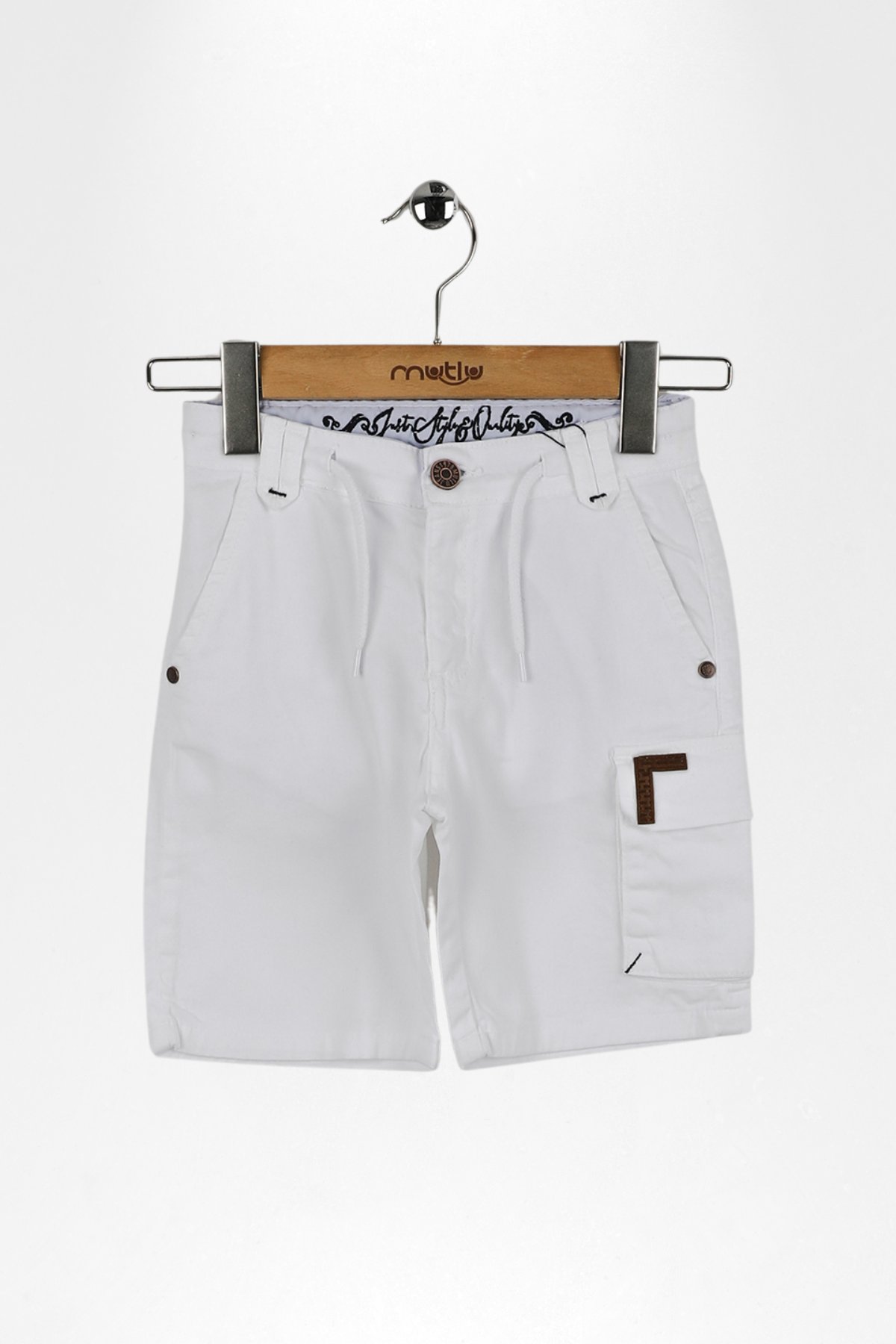 KEMER İÇİ NAKIŞLI ERKEK GABARDİN BERMUDA